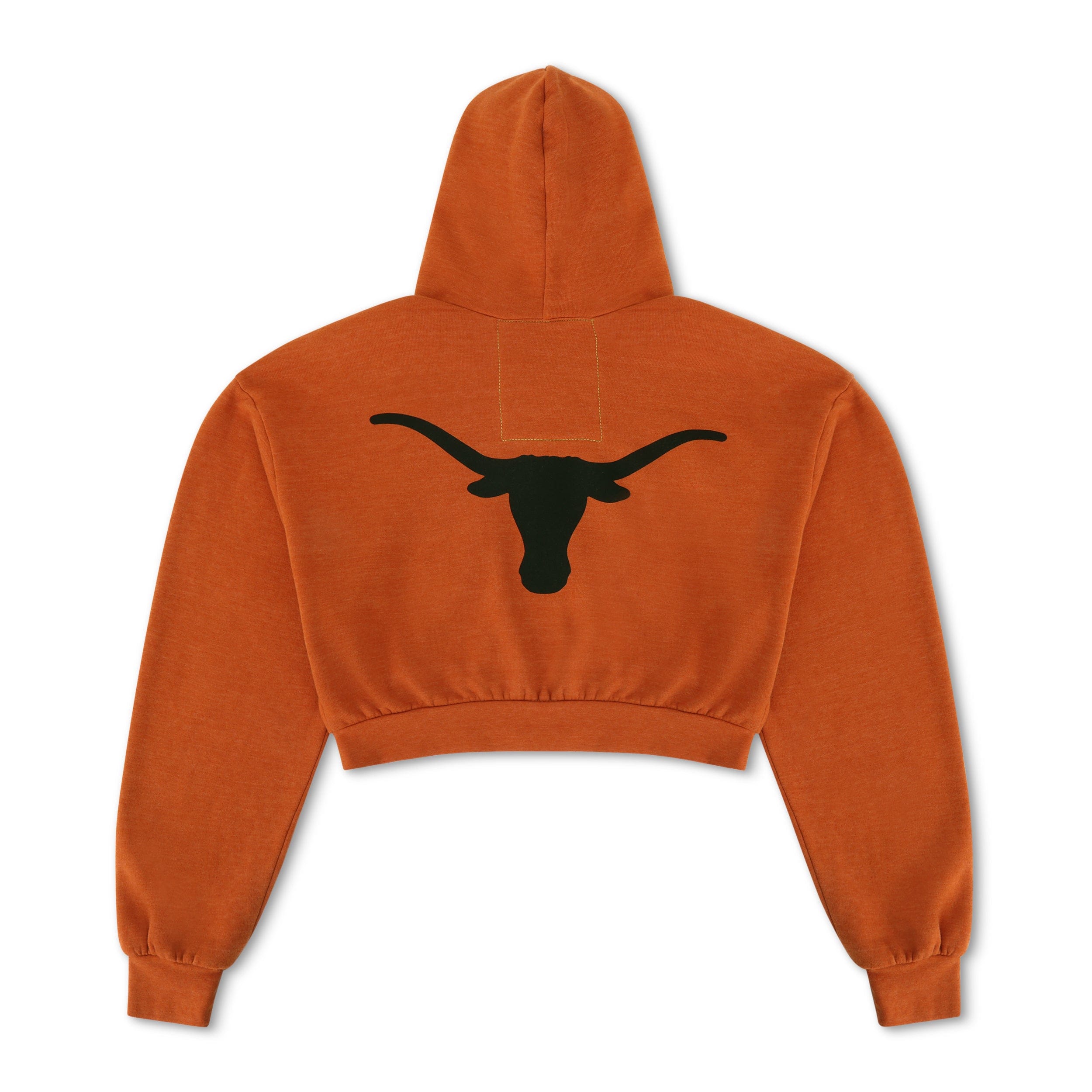 UNIVERSITY OF TEXAS LONGHORNS RELAXED CIRCLE CROPPED HOODIE - BURNT ORANGE - Image 4
