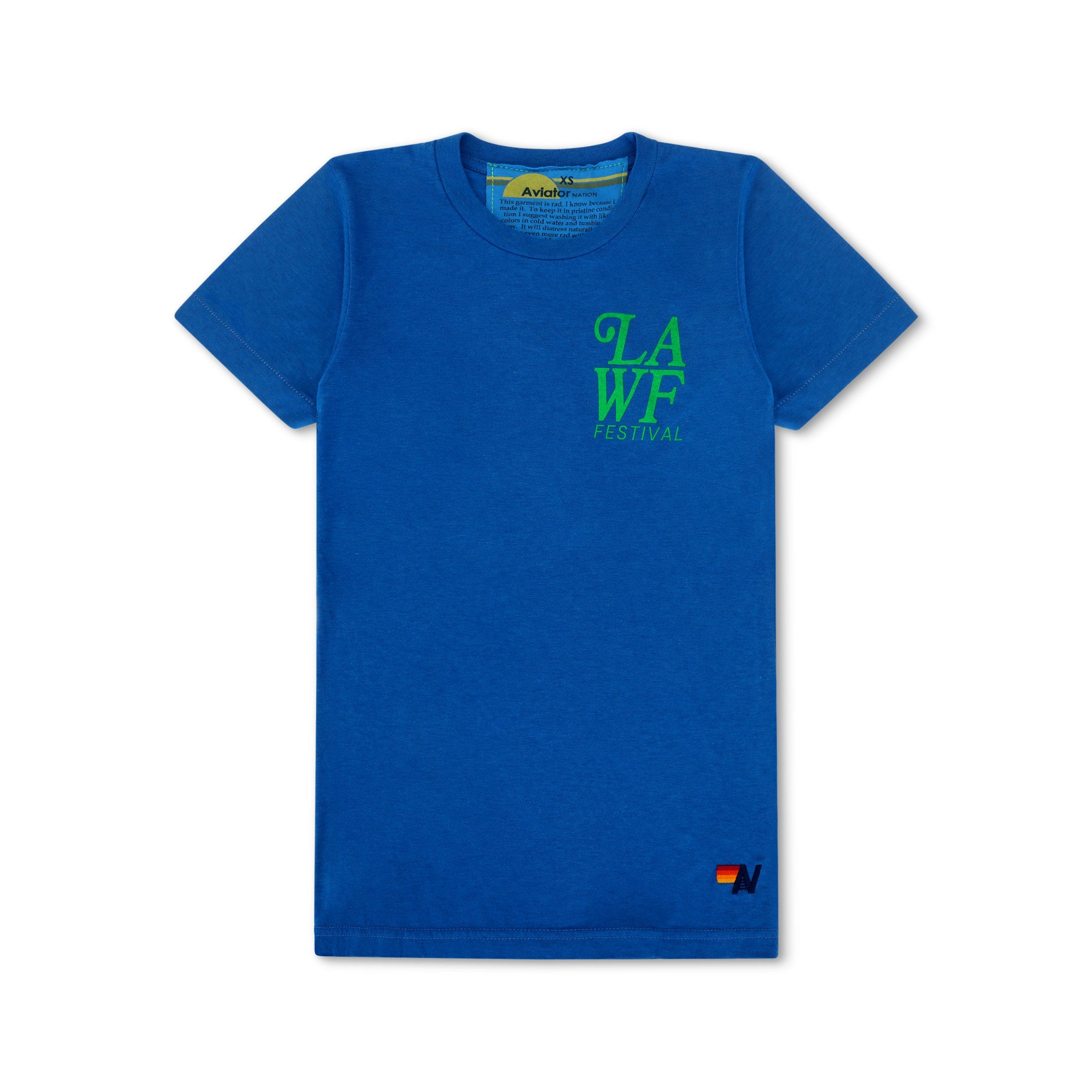 LOS ANGELES WINE & FOOD 2025 CREW TEE SHIRT - ADVENTURE BLUE - Image 5