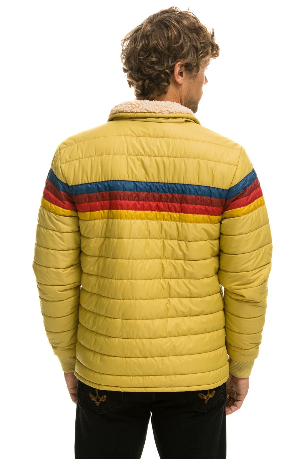 4 STRIPE RAINBOW SLEEVE JACKET - KHAKI - Image 4