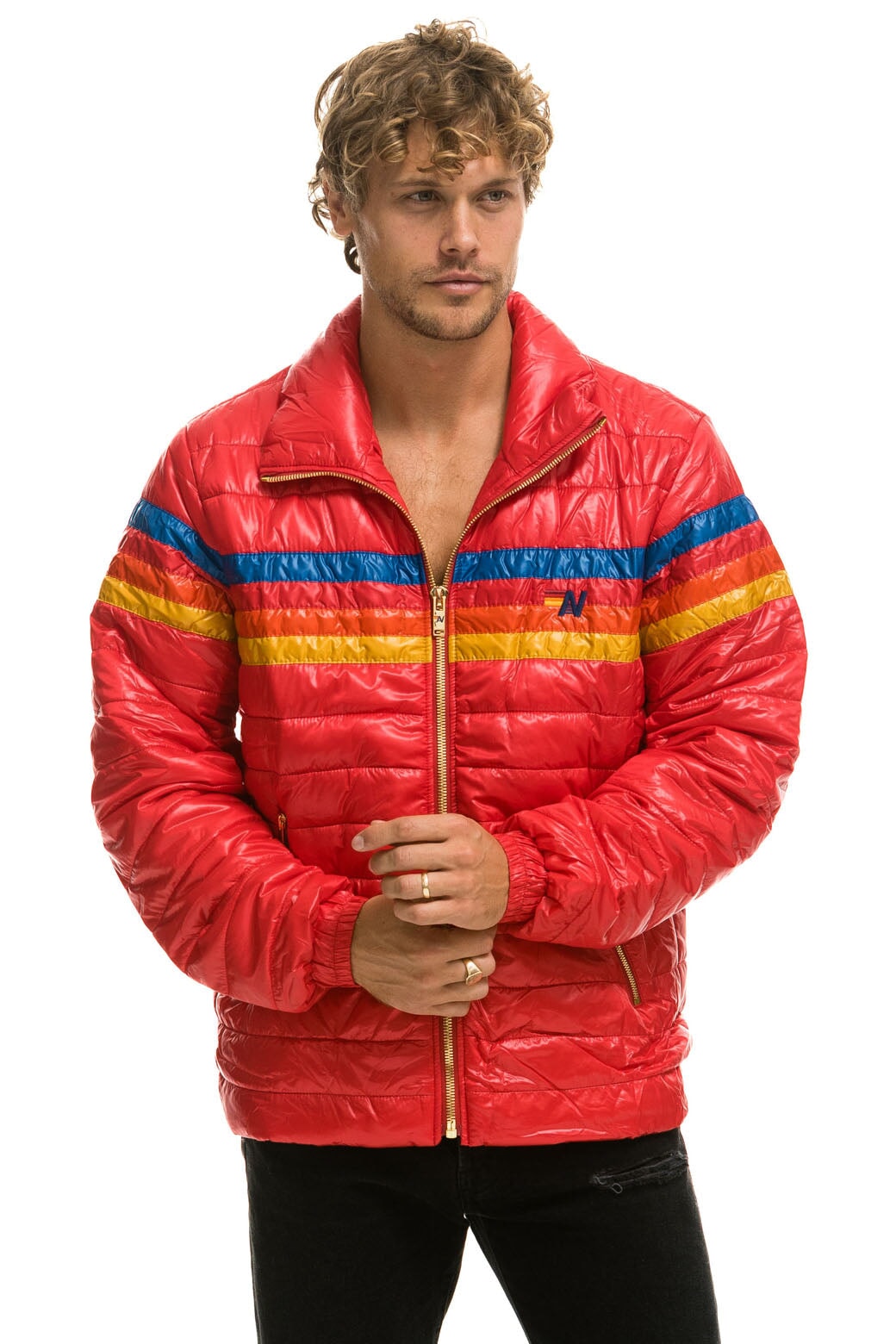 4 STRIPE TRAVELER JACKET - GLOSSY CHERRY - Image 6