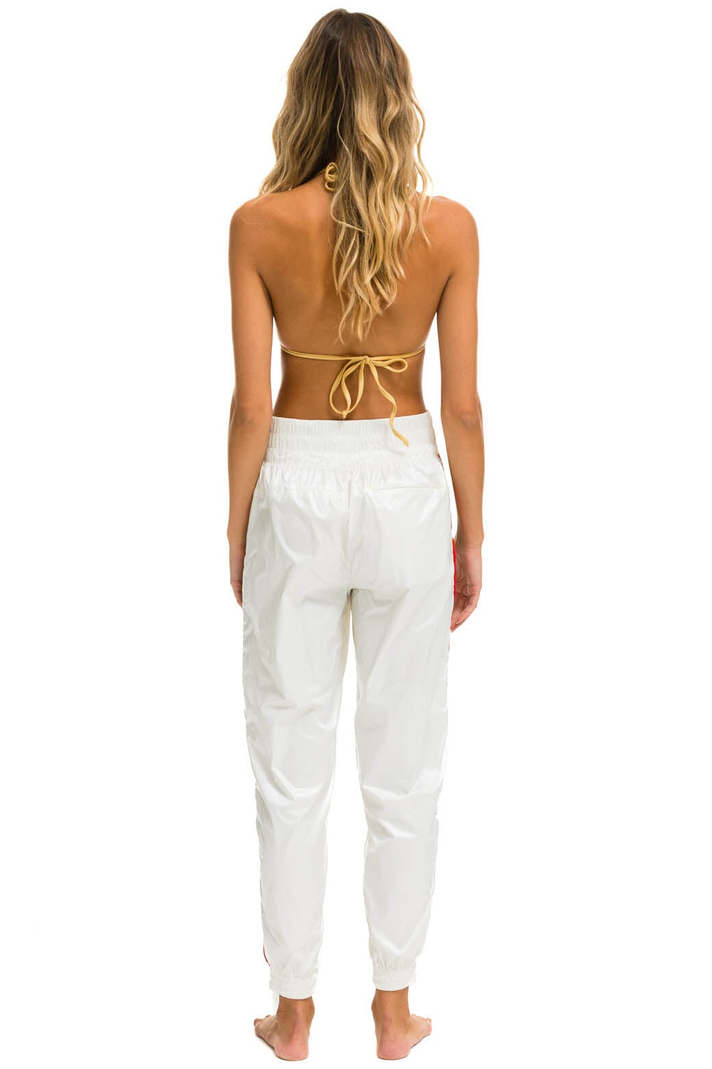 5 STRIPE HI RISE WIND PANT - VINTAGE WHITE - Image 4