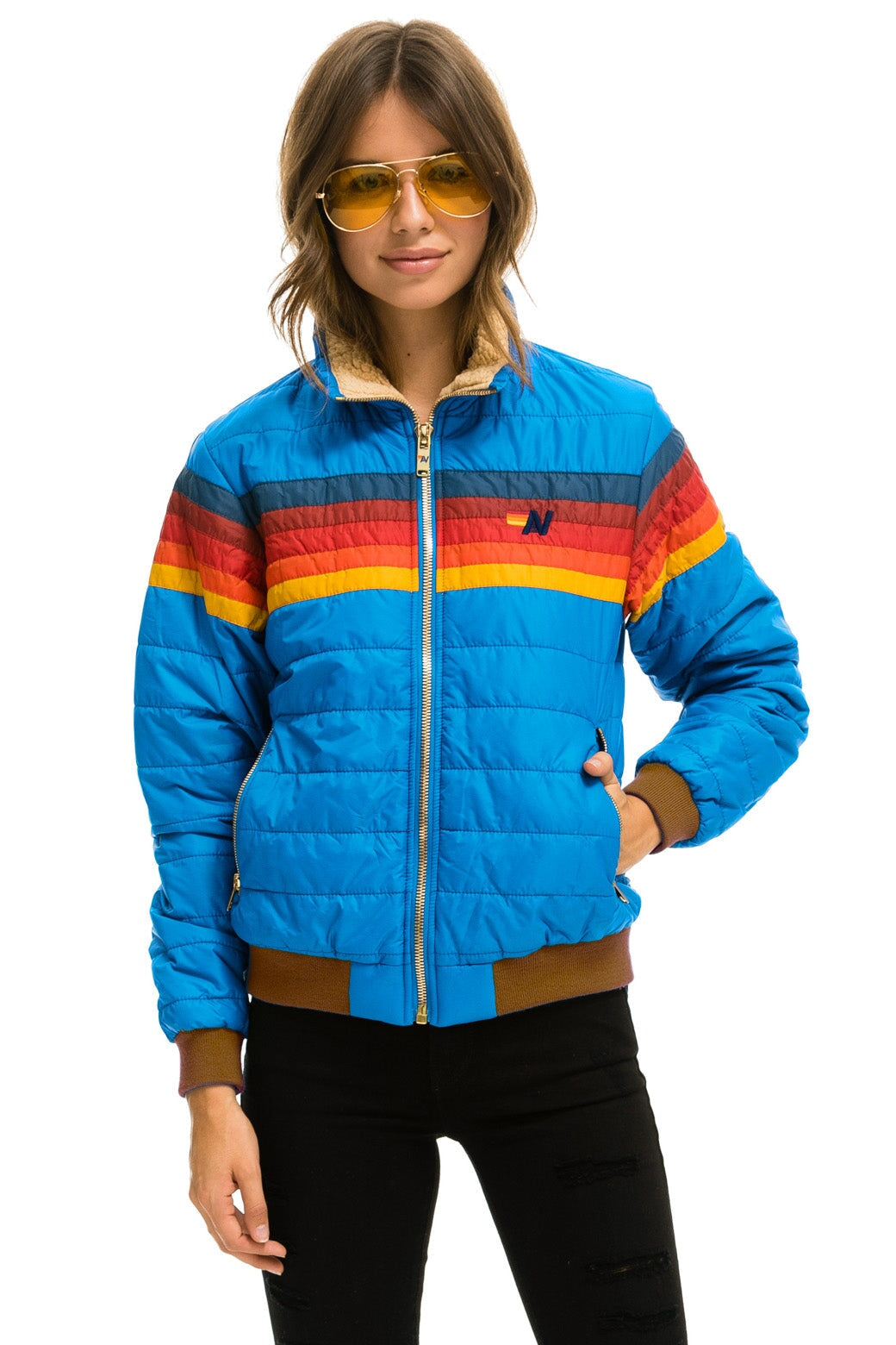 5 STRIPE JACKET - BLUE CINA