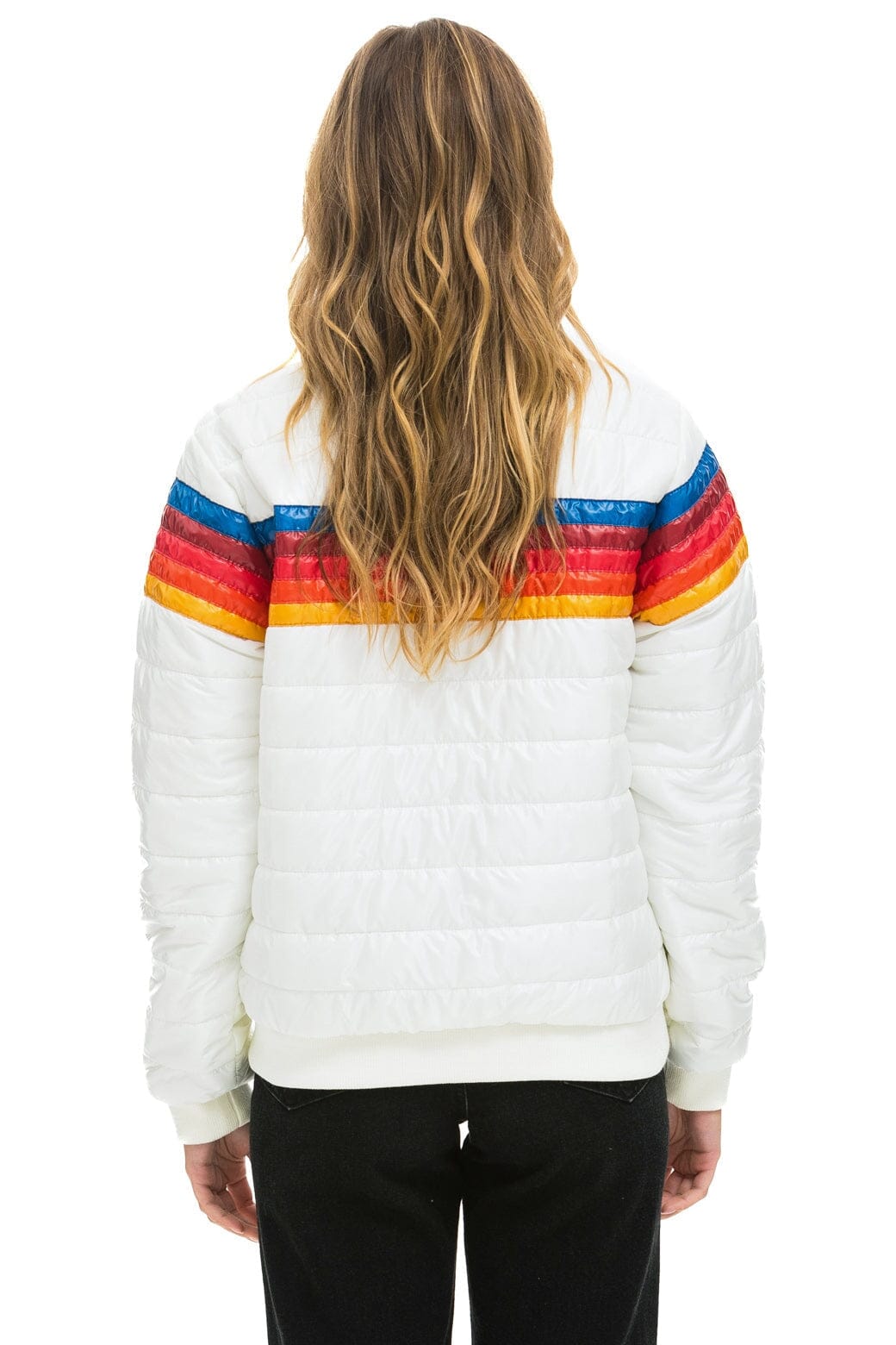 5 STRIPE JACKET - WHITE GLOSSY - Image 4