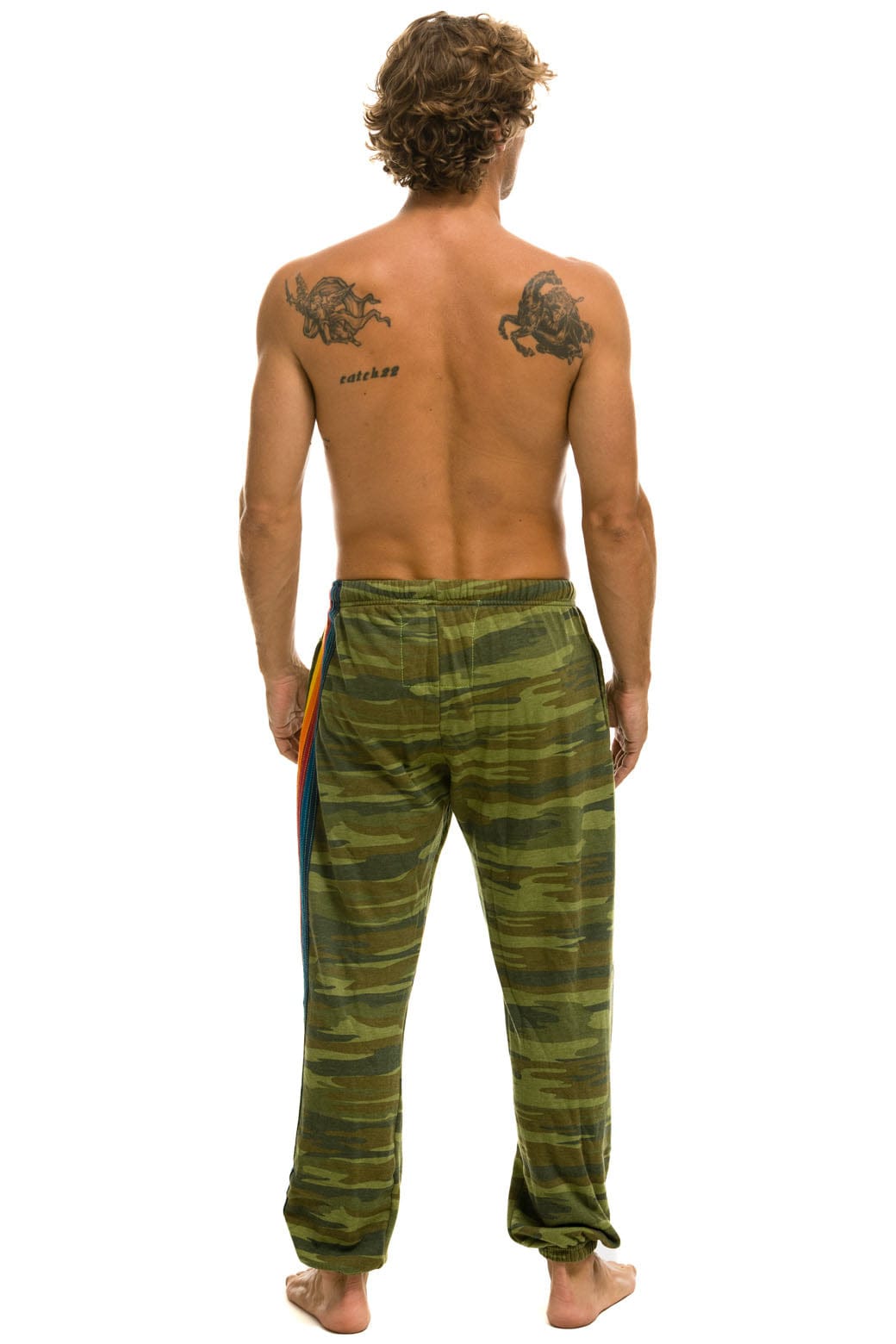 5 STRIPE SWEATPANTS - CAMO - Image 4