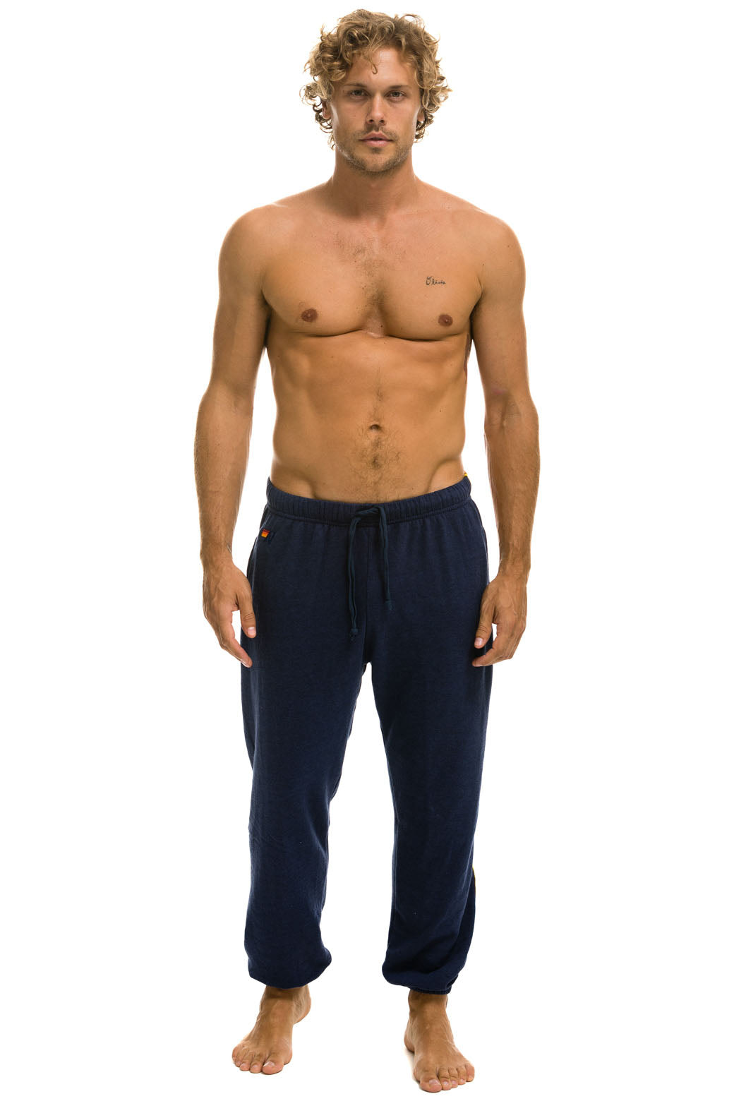5 STRIPE SWEATPANTS - NAVY - Image 2