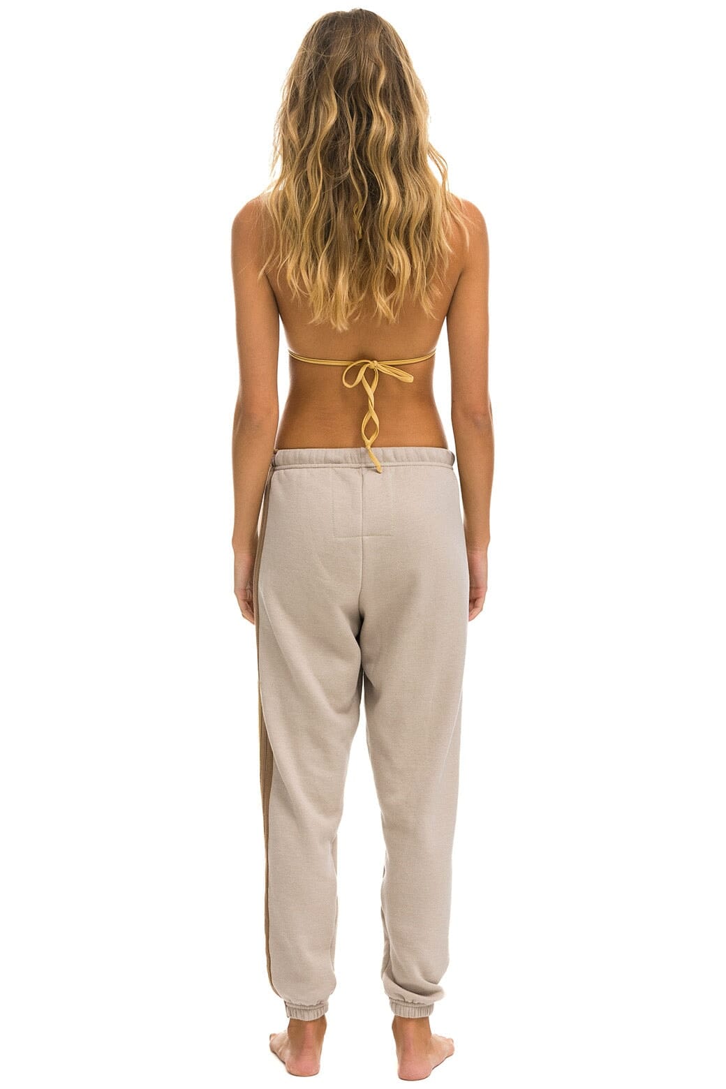 5 STRIPE SWEATPANTS - SAND // TAN - Image 3