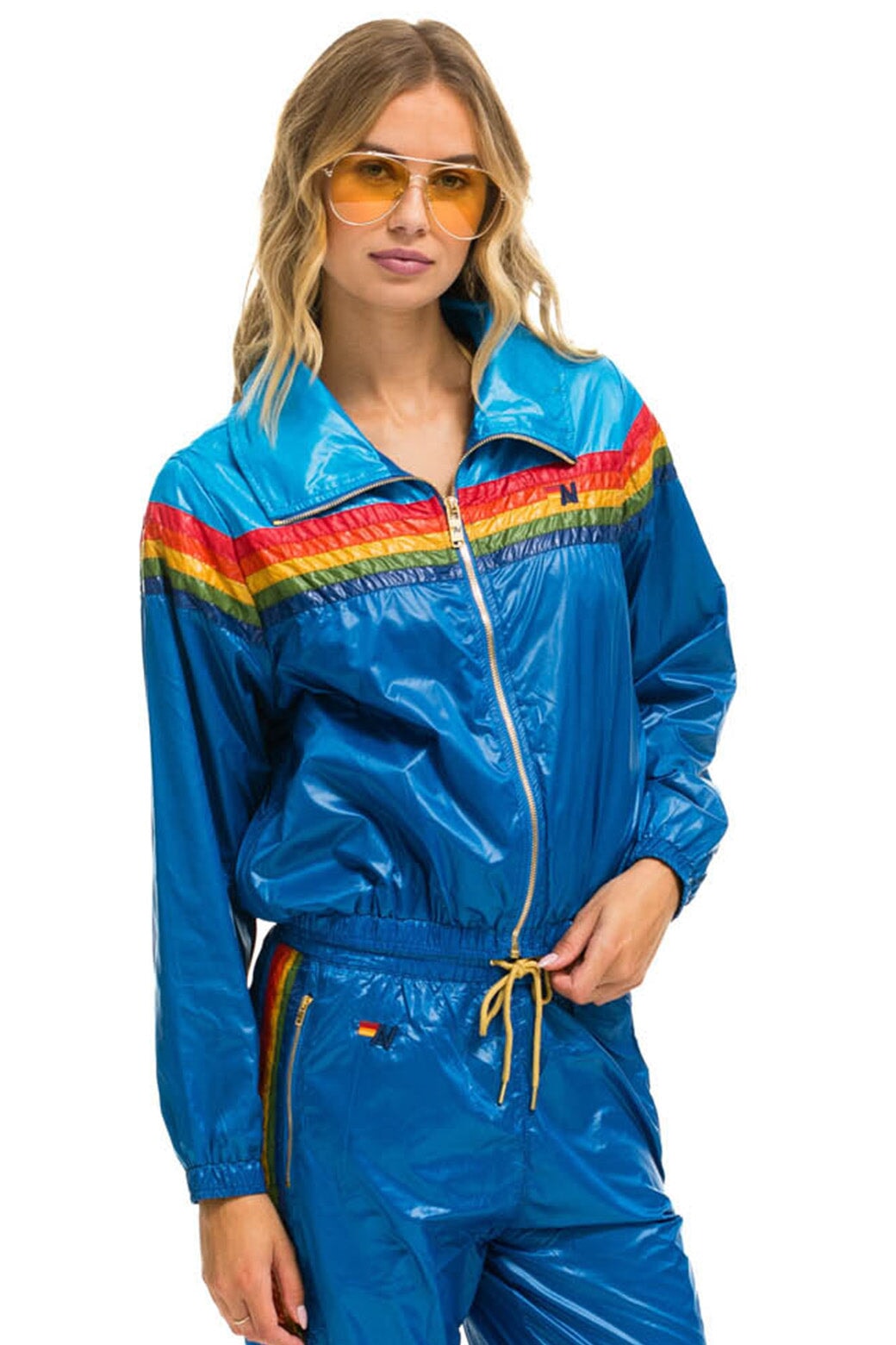 5 STRIPE WINDBREAKER - DRESDEN // SNORKEL BLUE GLOSSY - Image 4