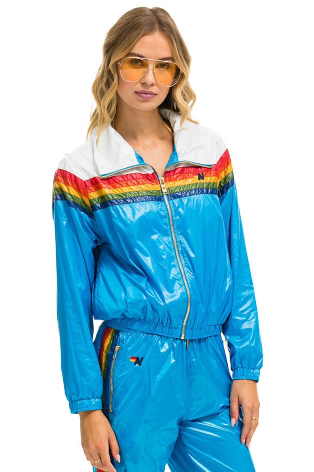 5 STRIPE WINDBREAKER - VINTAGE WHITE // DRESDEN GLOSSY - Image 4