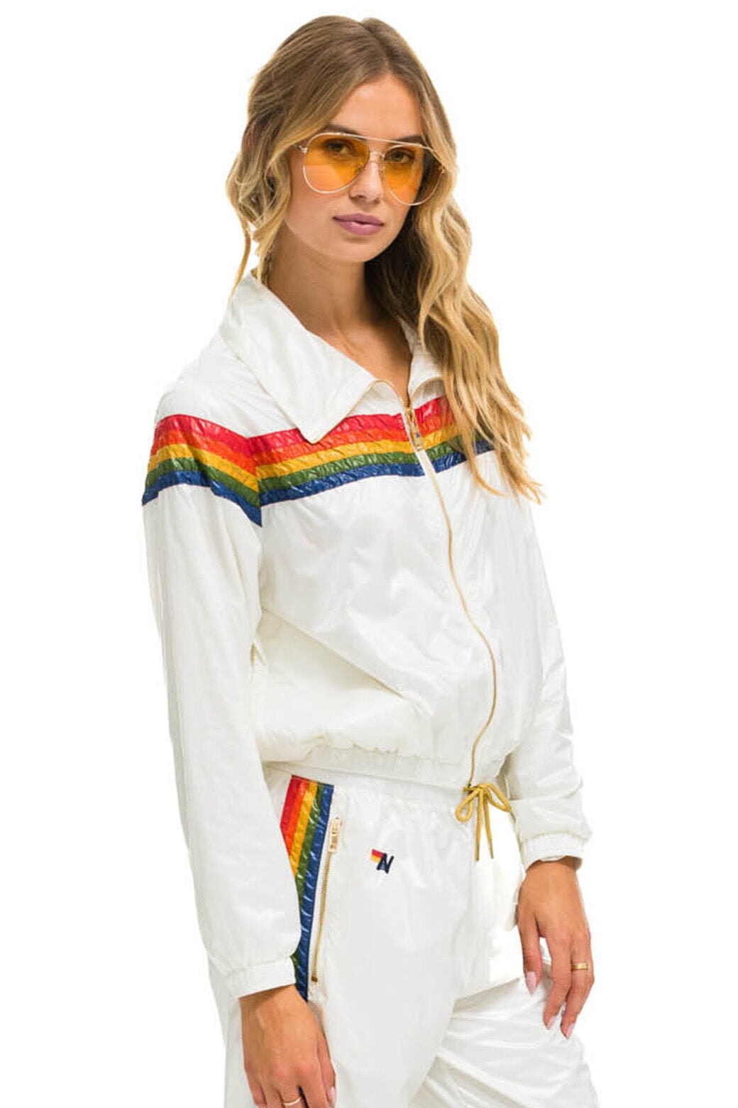 5 STRIPE WINDBREAKER - VINTAGE WHITE - Image 4