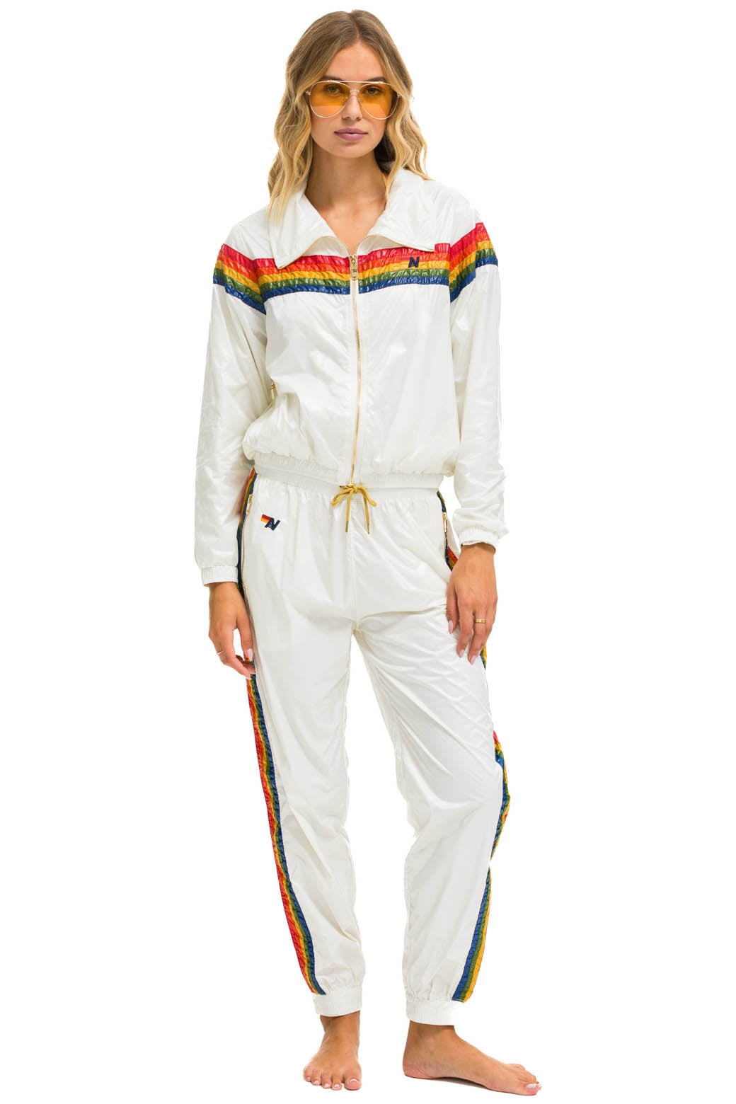 5 STRIPE WINDBREAKER - VINTAGE WHITE - Image 5