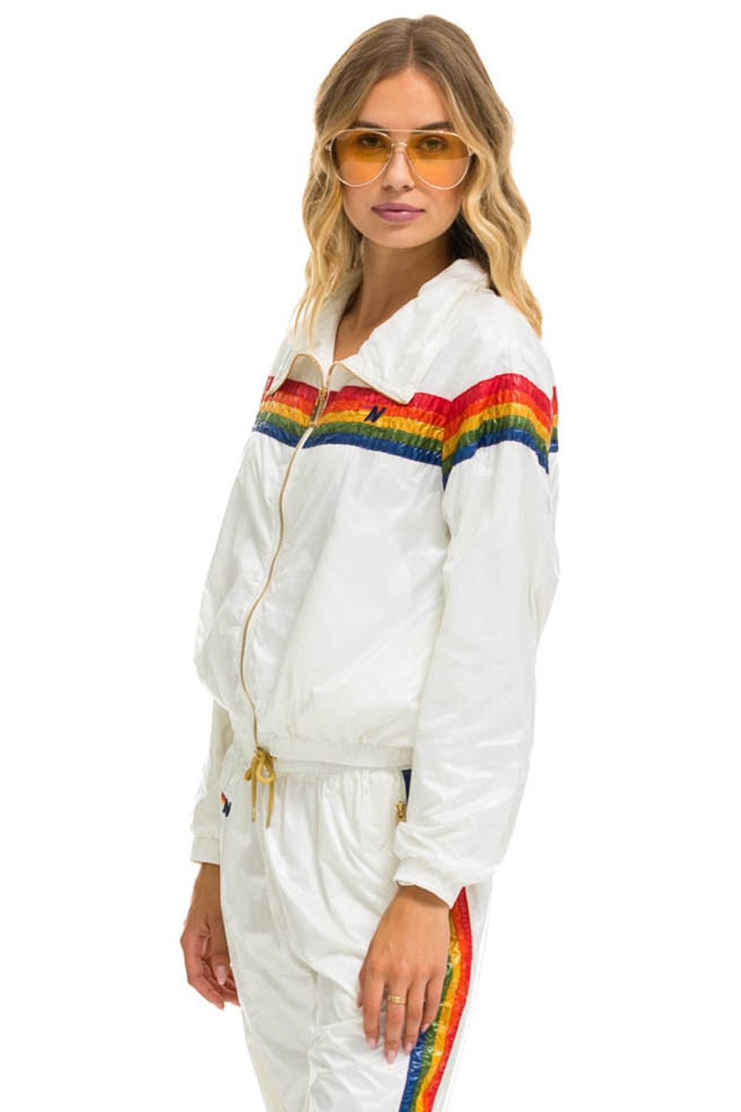 5 STRIPE WINDBREAKER - VINTAGE WHITE - Image 2