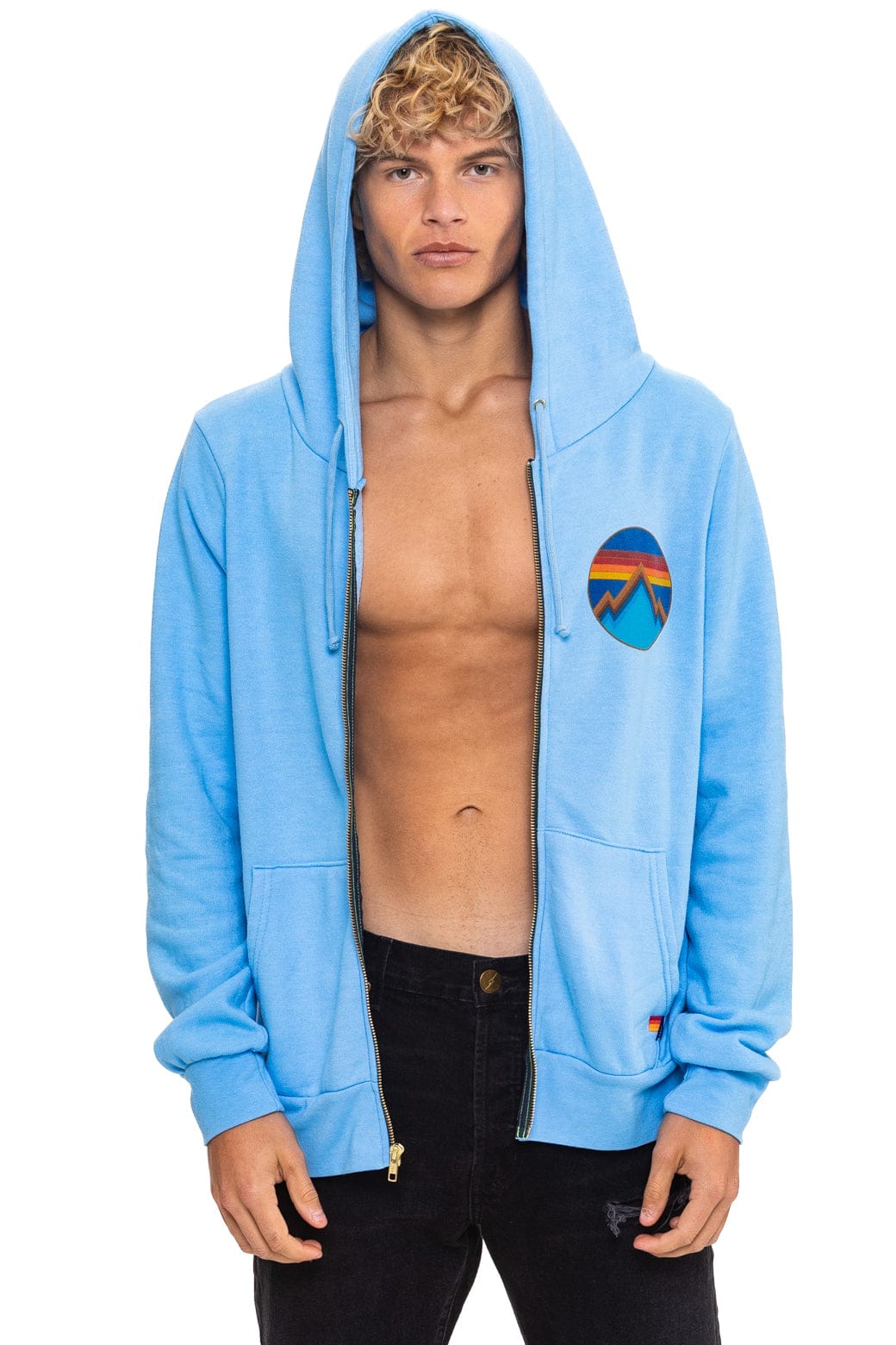 ALL SEASONS CIRCLE ZIP HOODIE - SKY - Image 2