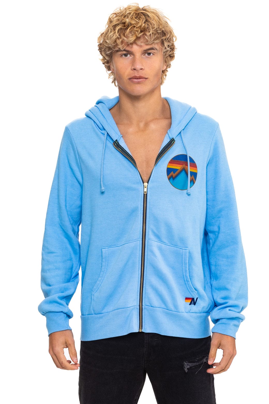 ALL SEASONS CIRCLE ZIP HOODIE - SKY - Image 6