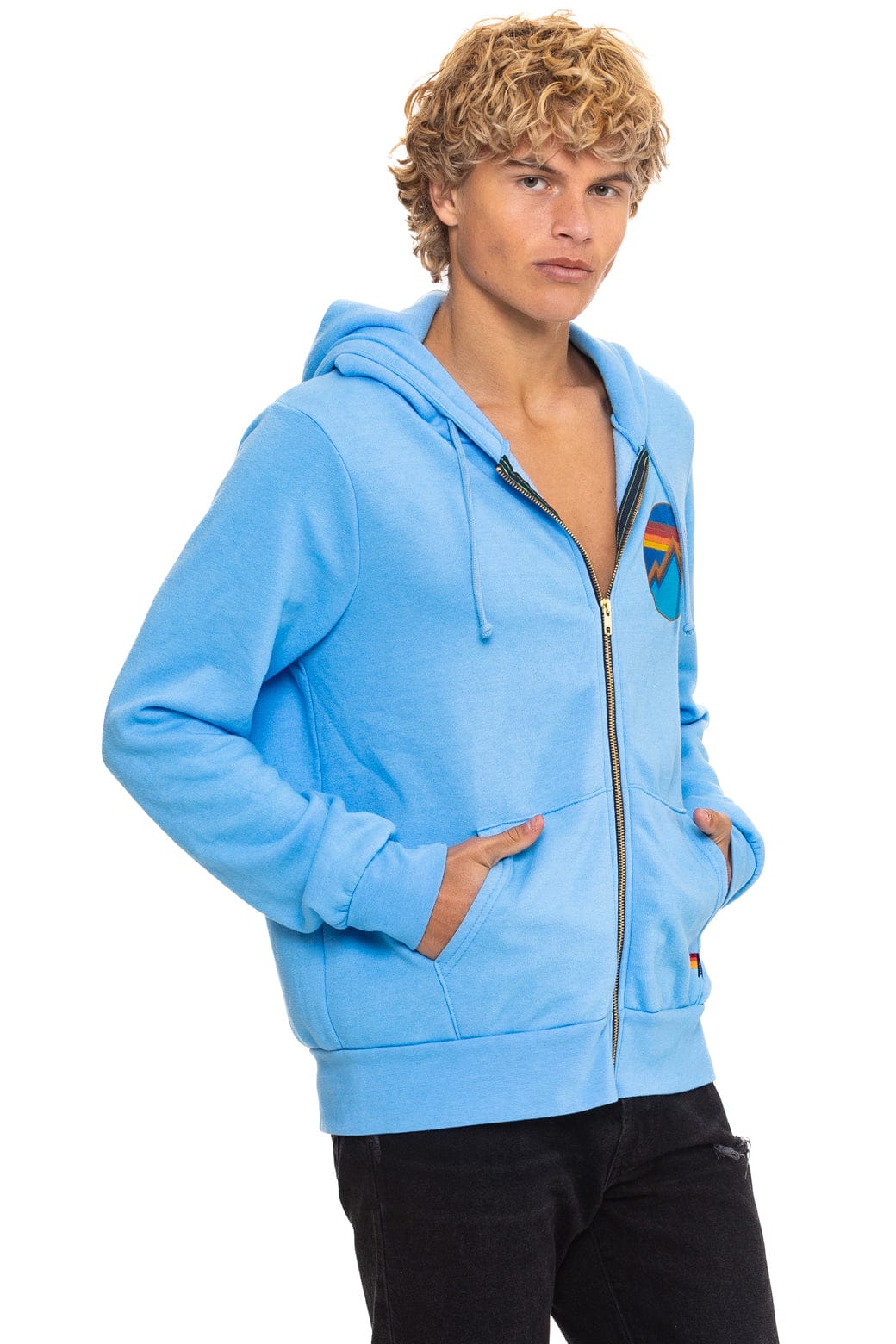 ALL SEASONS CIRCLE ZIP HOODIE - SKY - Image 8