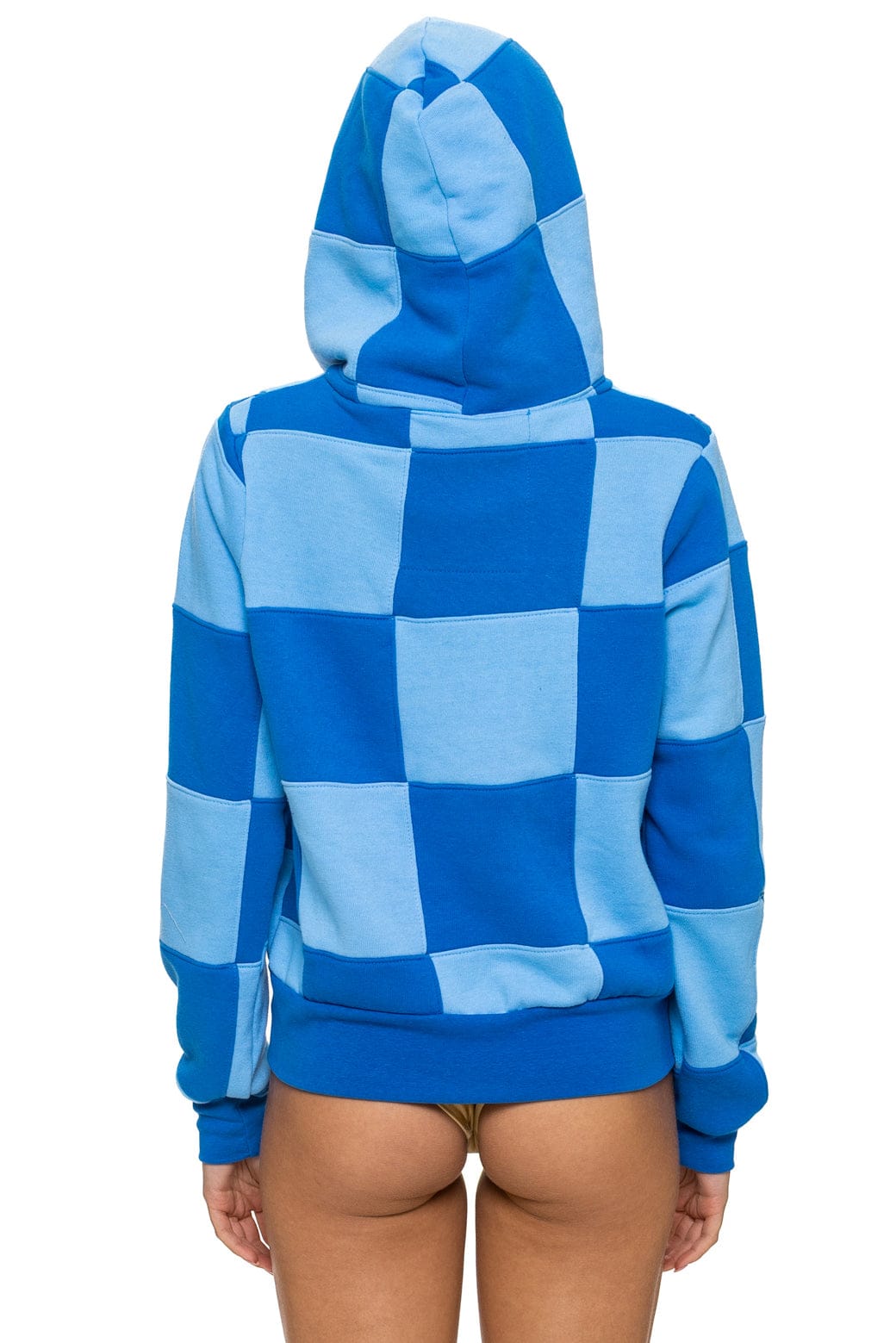 CHECK QUILT ZIP HOODIE - SKY // ADVENTURE BLUE - Image 10