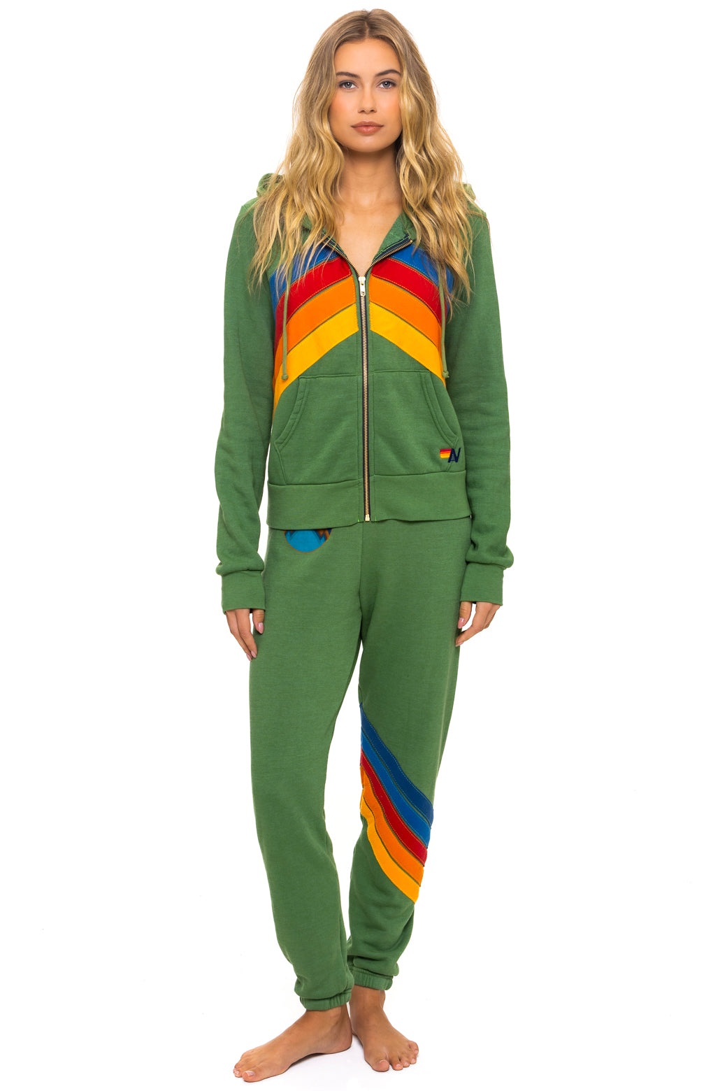 ALL SEASONS CIRCLE CHEVRON SWEATPANTS - PALM - Image 2