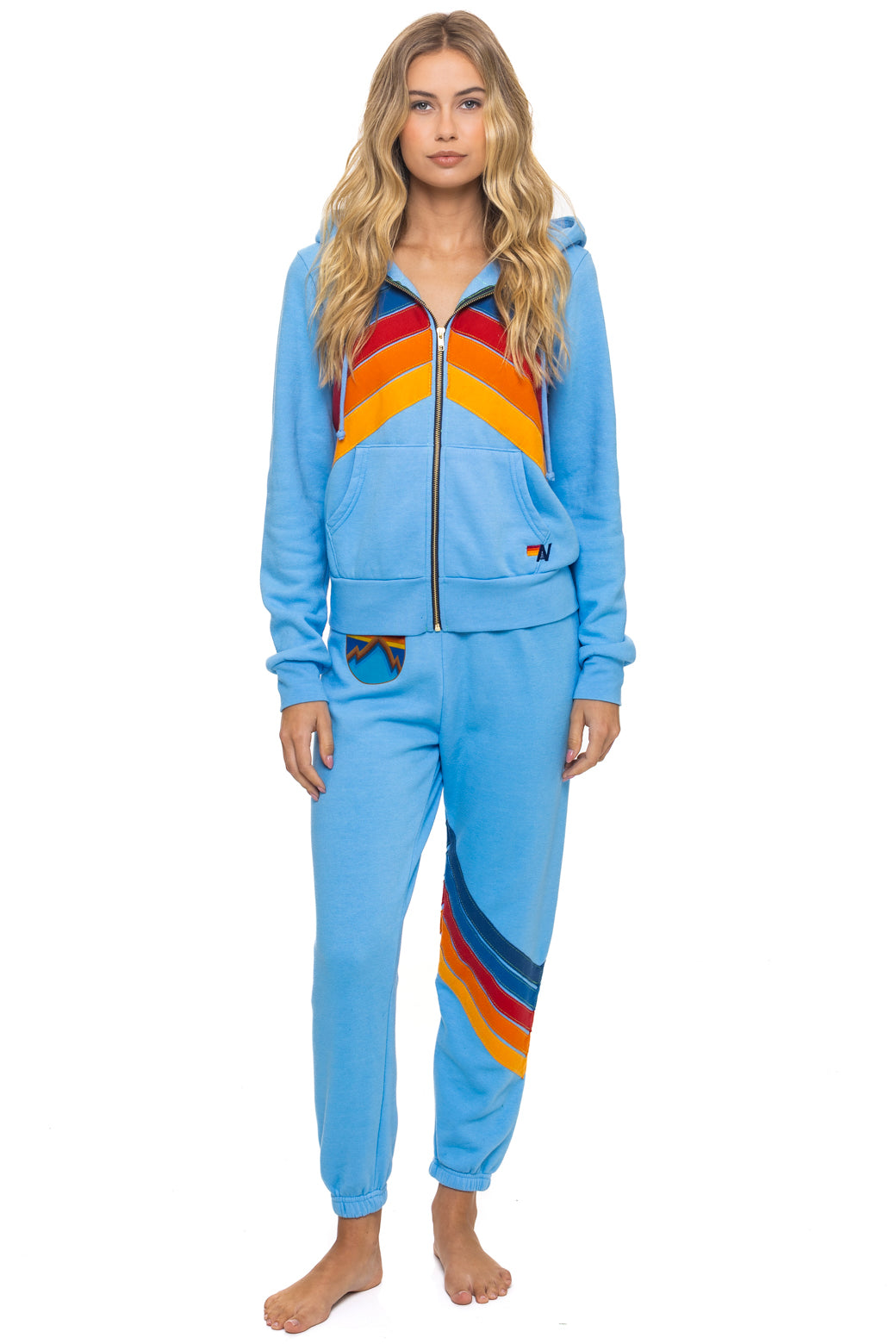 ALL SEASONS CIRCLE CHEVRON SWEATPANTS - SKY - Image 2