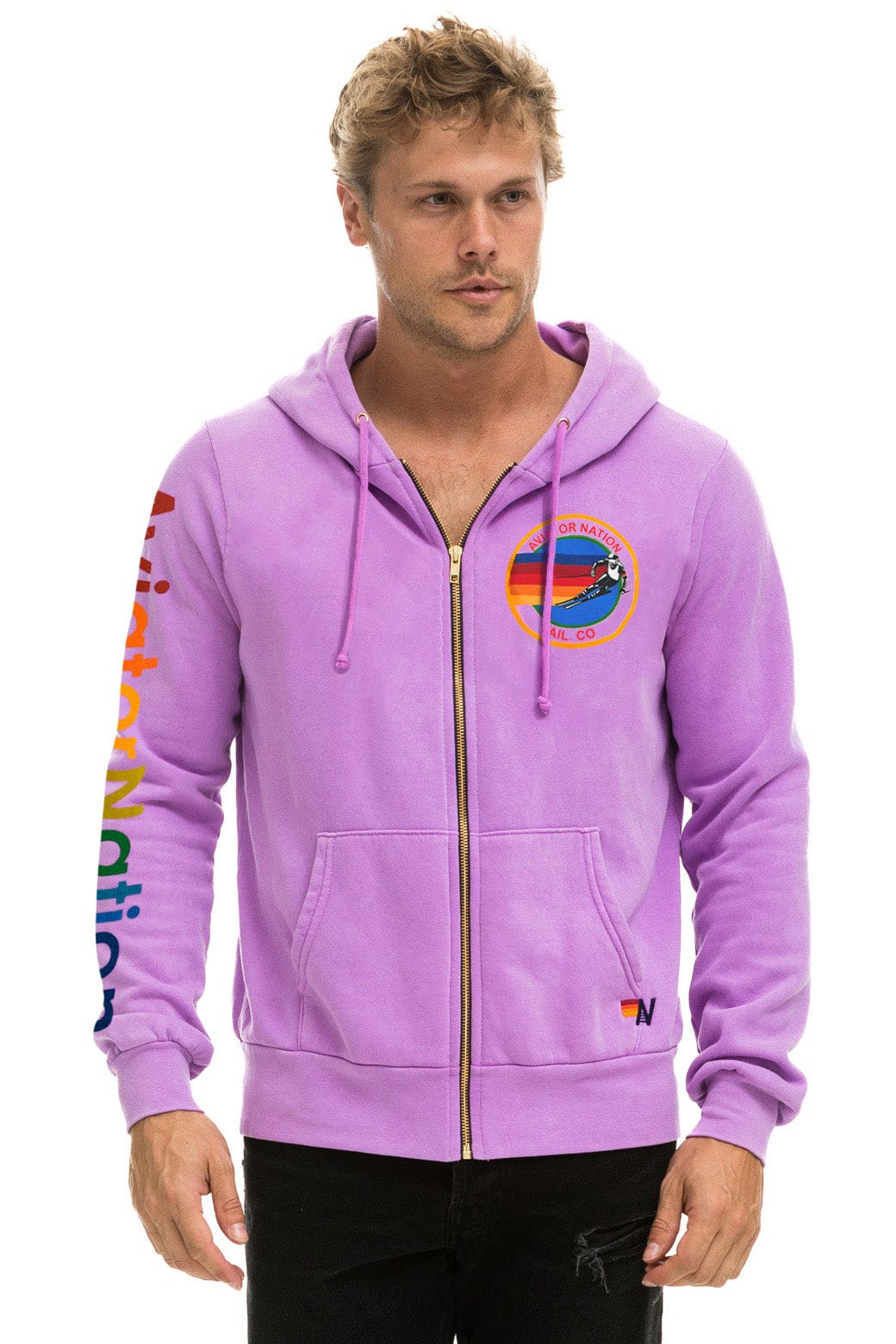 AVIATOR NATION VAIL HOODIE - NEON PURPLE - Image 2