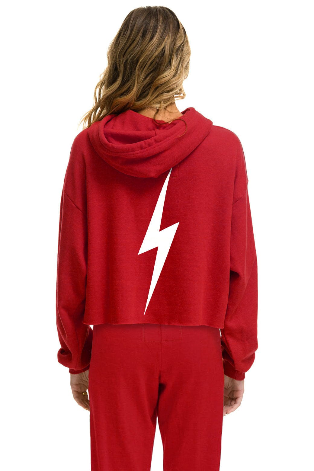 UNIVERSITY OF ALABAMA CROPPED PULLOVER HOODIE - CRIMSON - Image 2