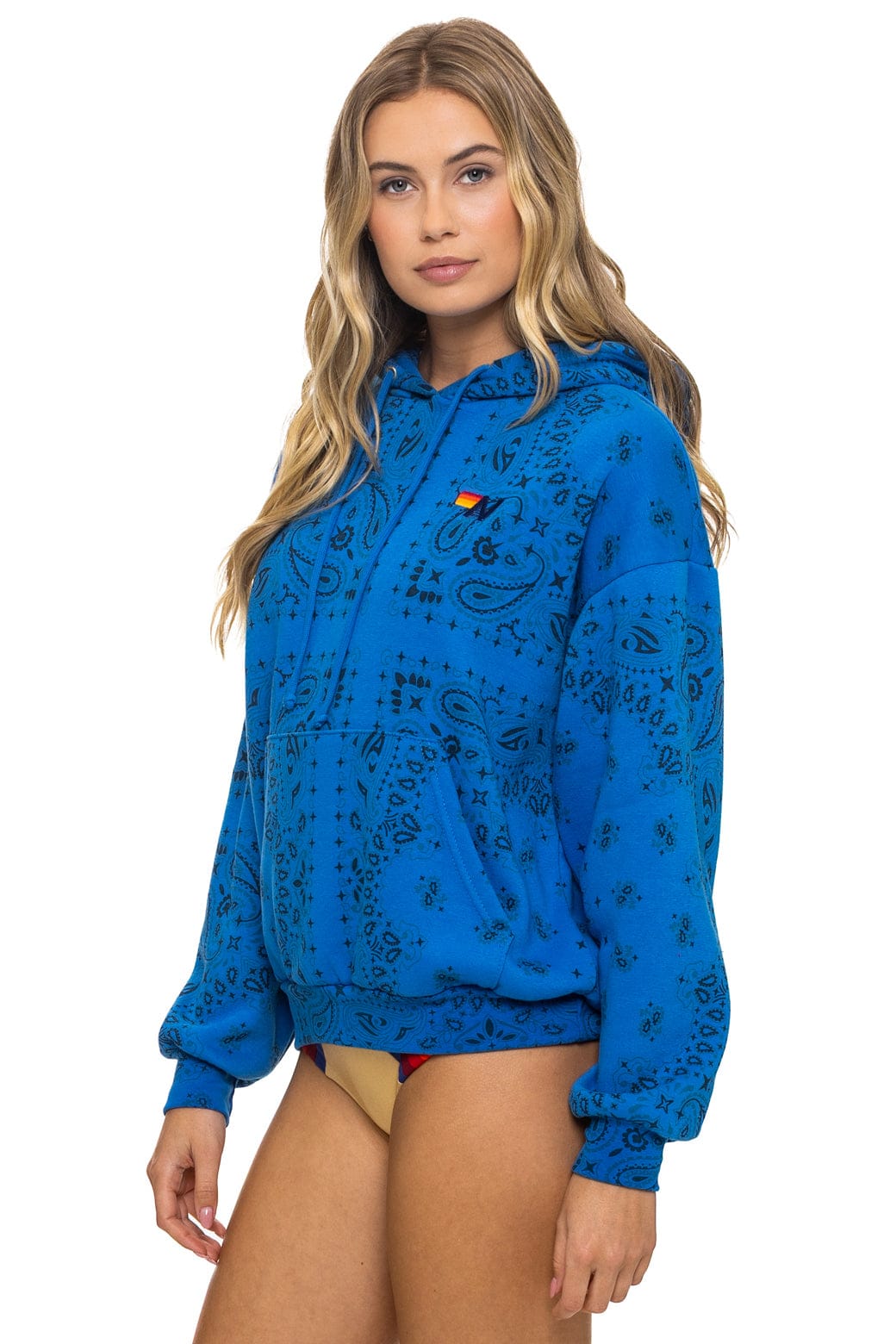 BANDANA RELAXED PULLOVER HOODIE - ADVENTURE BLUE - Image 3