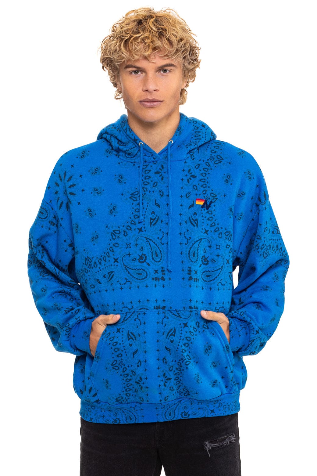 BANDANA RELAXED PULLOVER HOODIE - ADVENTURE BLUE - Image 2