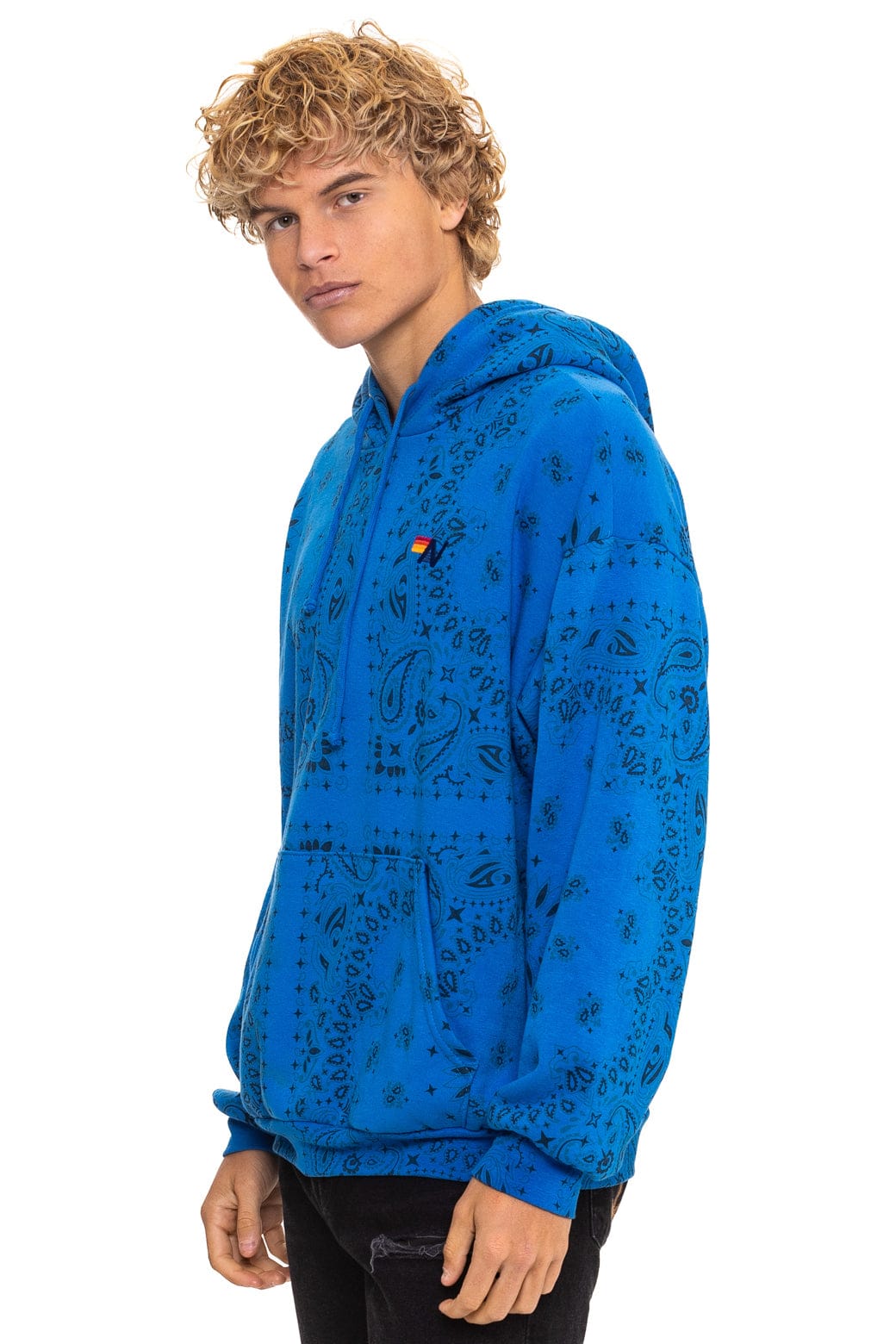 BANDANA RELAXED PULLOVER HOODIE - ADVENTURE BLUE - Image 4