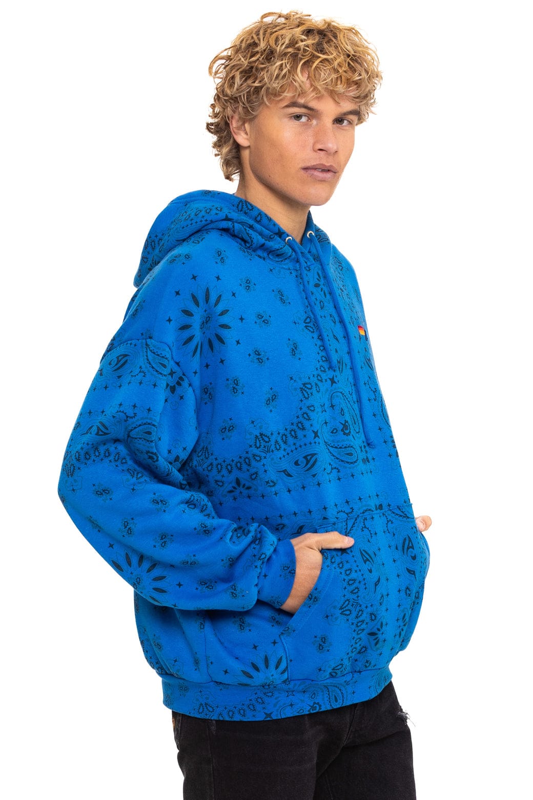 BANDANA RELAXED PULLOVER HOODIE - ADVENTURE BLUE - Image 8
