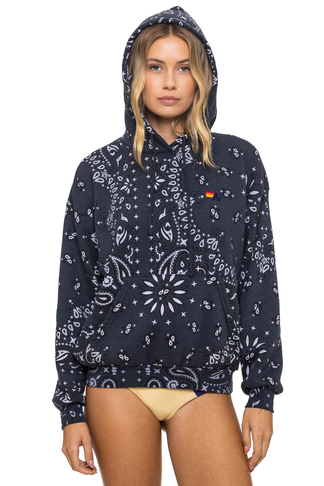 BANDANA RELAXED PULLOVER HOODIE - CHARCOAL - Image 5
