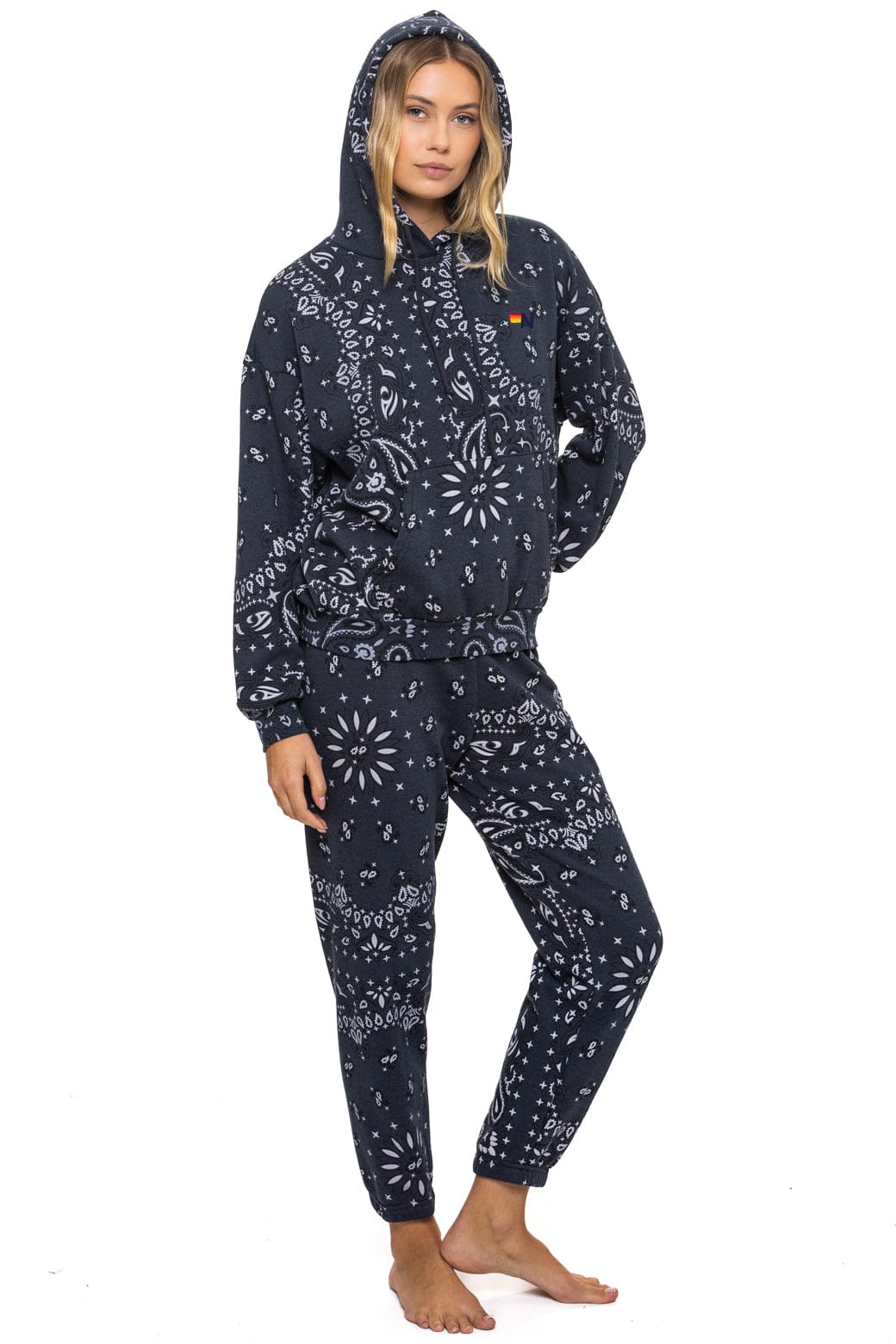 BANDANA RELAXED PULLOVER HOODIE - CHARCOAL - Image 10