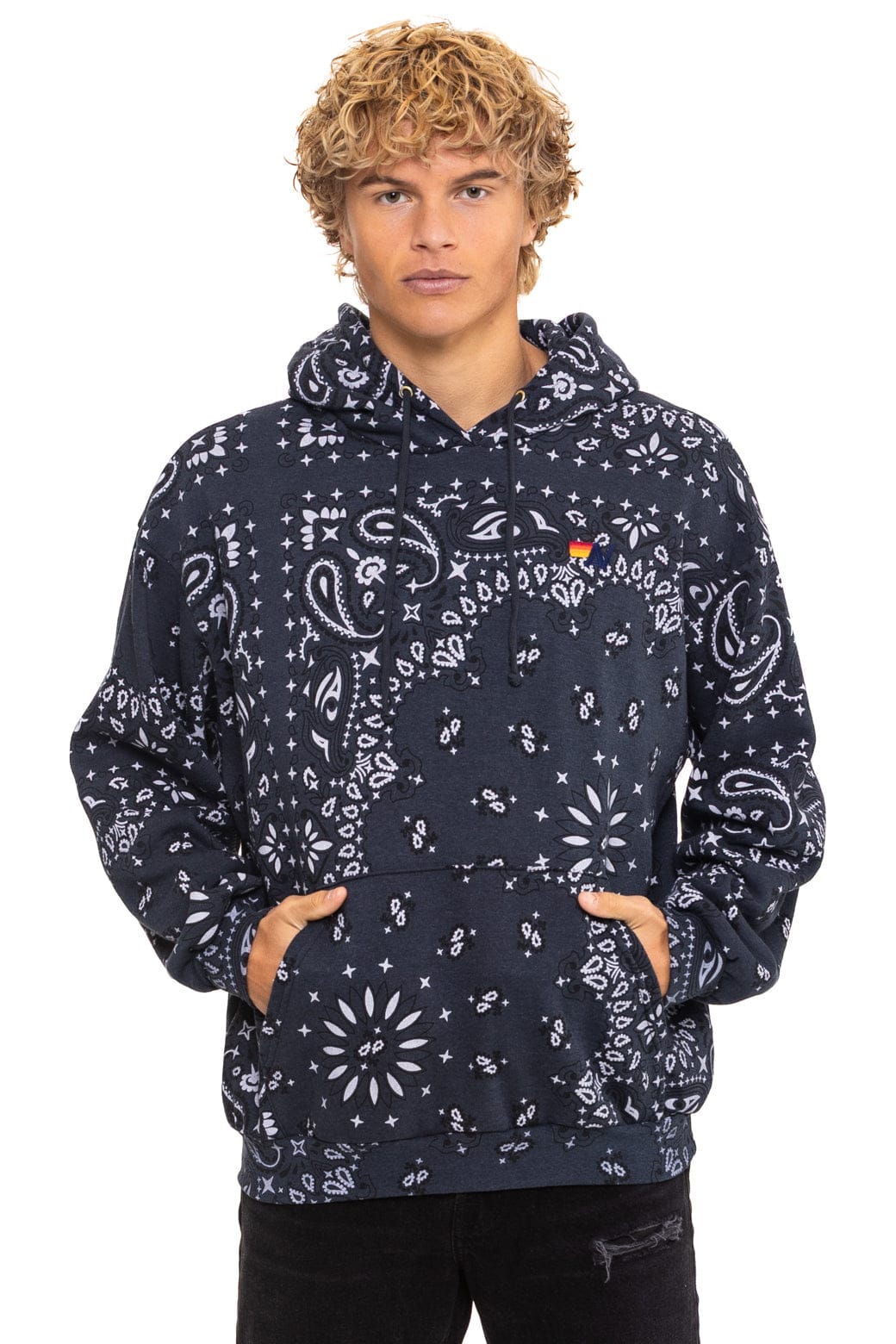BANDANA RELAXED PULLOVER HOODIE - CHARCOAL - Image 2