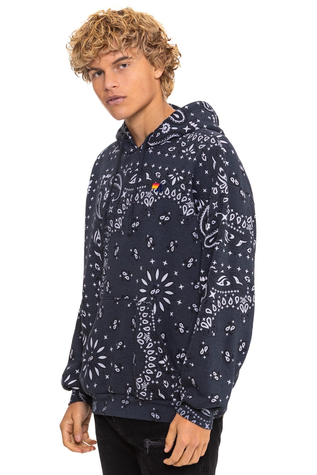 BANDANA RELAXED PULLOVER HOODIE - CHARCOAL - Image 4