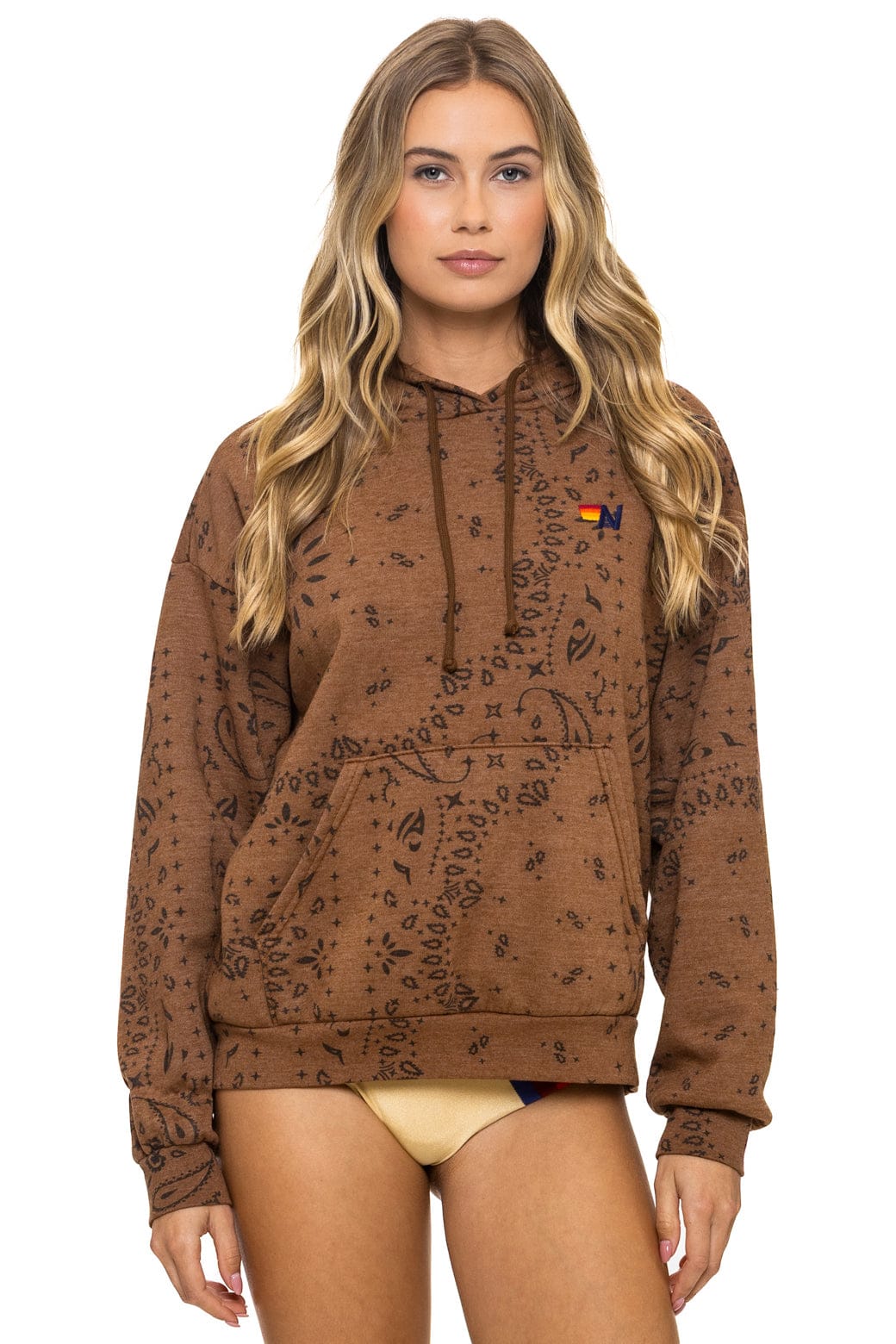 BANDANA RELAXED PULLOVER HOODIE - CINNAMON - Image 5