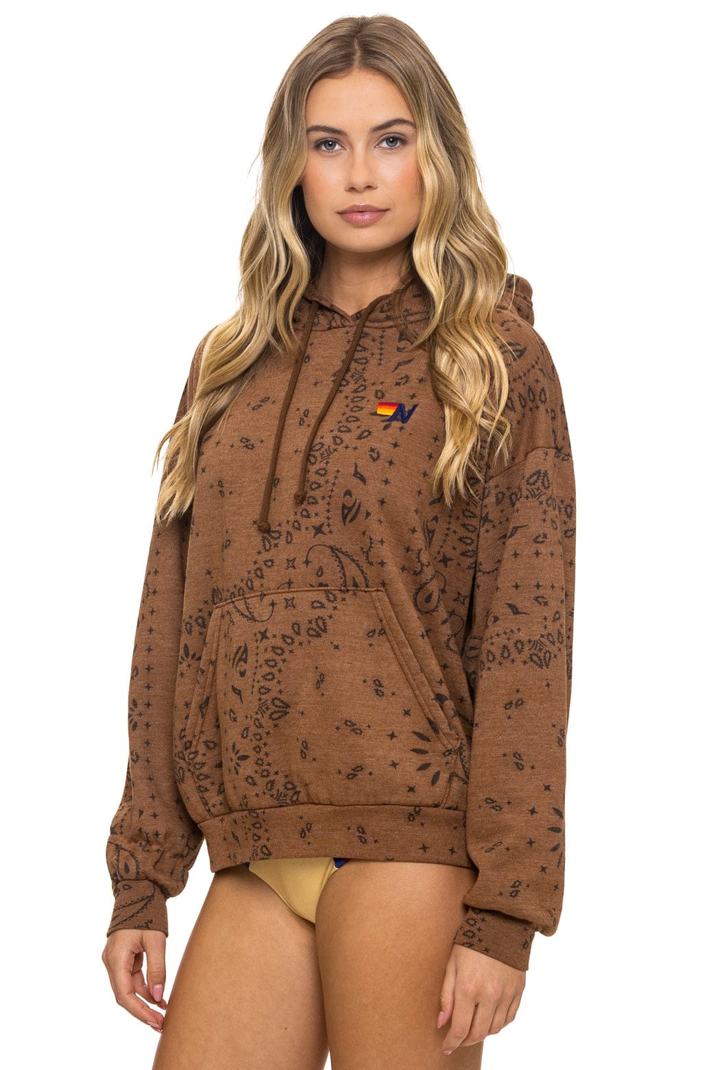 BANDANA RELAXED PULLOVER HOODIE - CINNAMON - Image 3