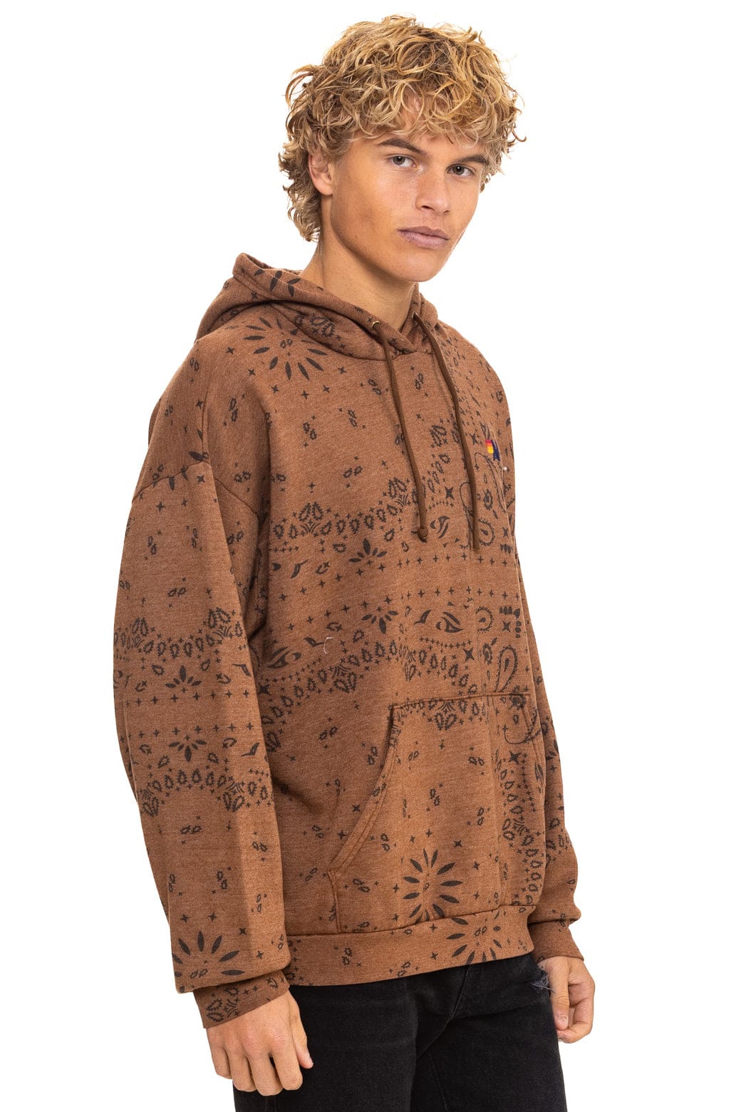 BANDANA RELAXED PULLOVER HOODIE - CINNAMON - Image 8