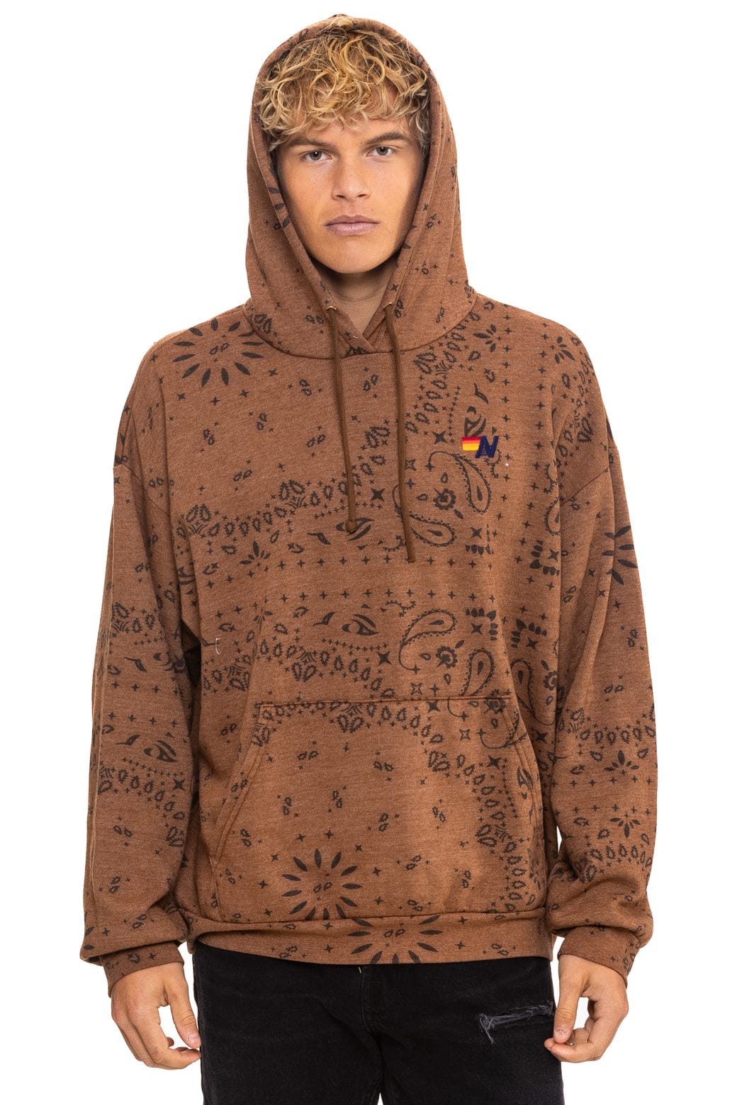 BANDANA RELAXED PULLOVER HOODIE - CINNAMON - Image 2