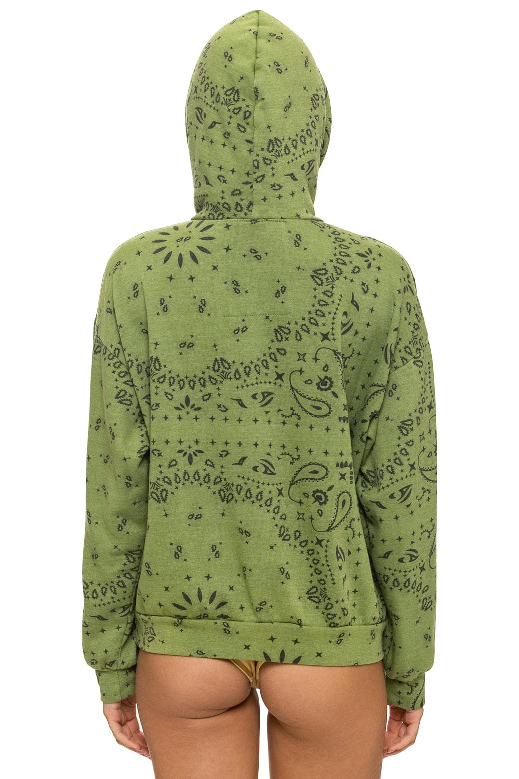 BANDANA RELAXED PULLOVER HOODIE - JUNGLE GREEN - Image 8
