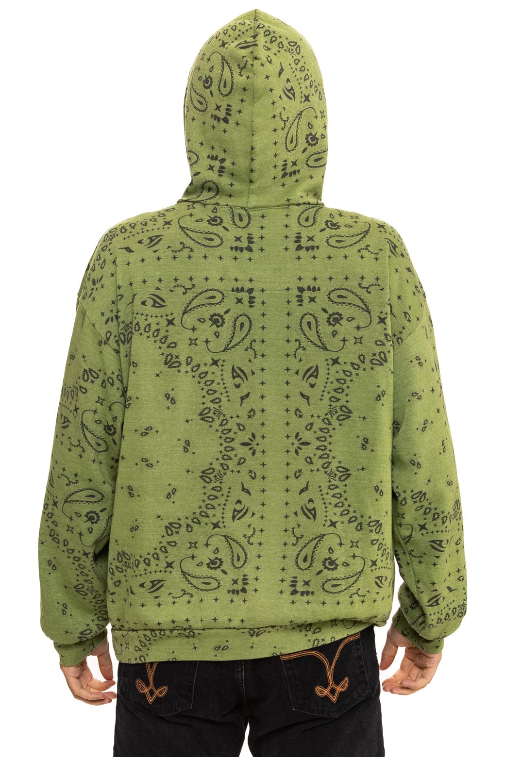 BANDANA RELAXED PULLOVER HOODIE - JUNGLE GREEN - Image 7