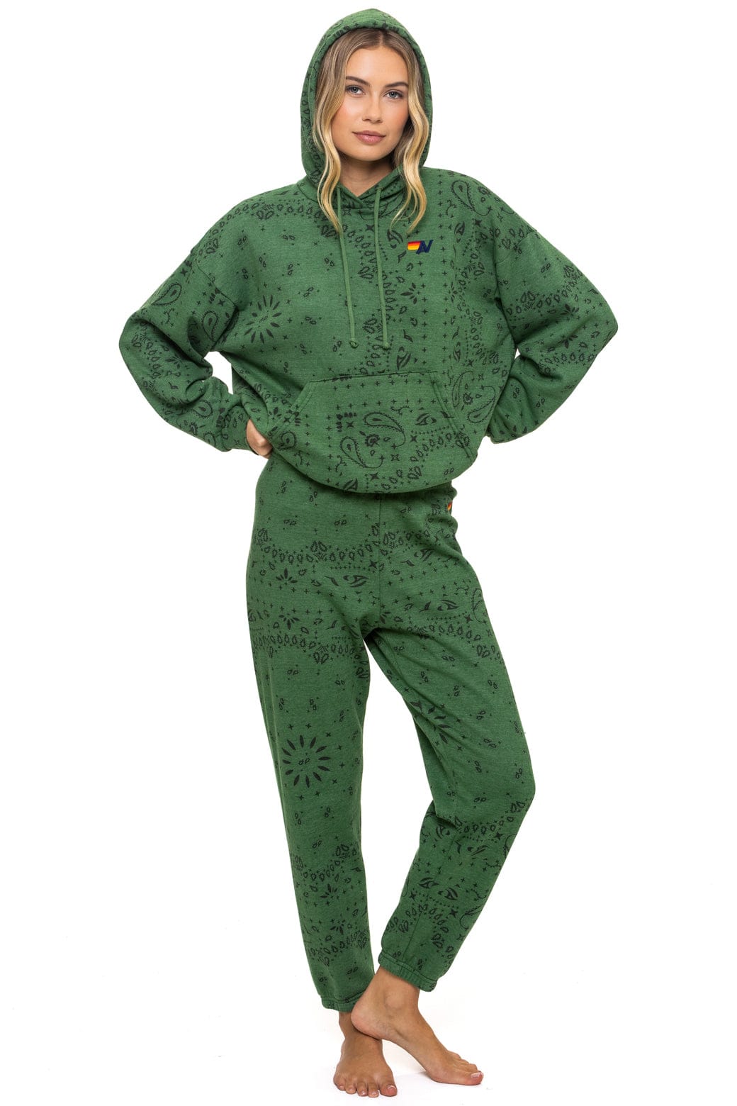 BANDANA RELAXED PULLOVER HOODIE - PALM - Image 11