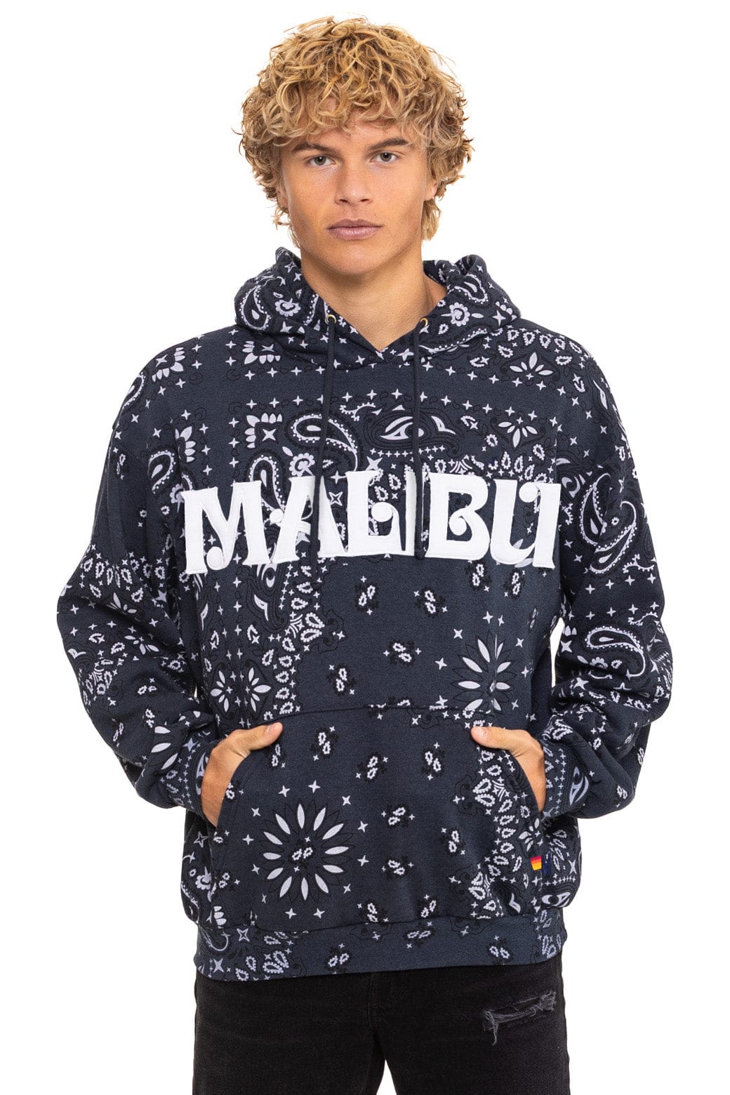 BANDANA MALIBU RELAXED PULLOVER HOODIE - CHARCOAL - Image 2