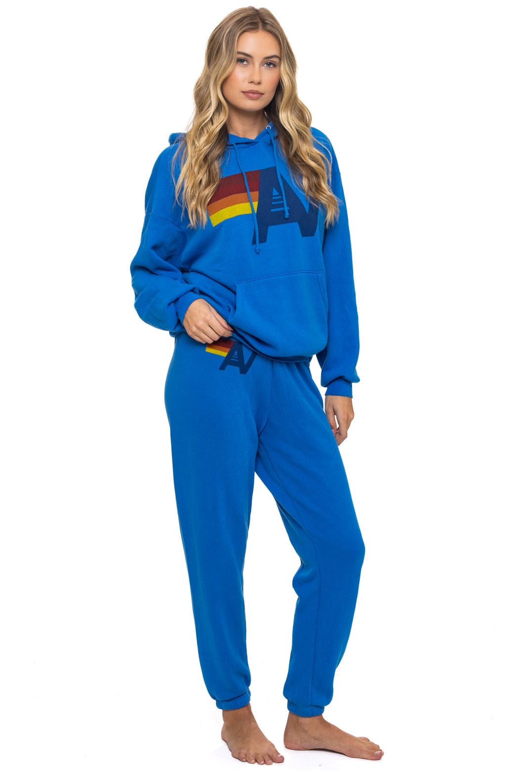 LOGO PULLOVER RELAXED HOODIE - ADVENTURE BLUE - Image 11