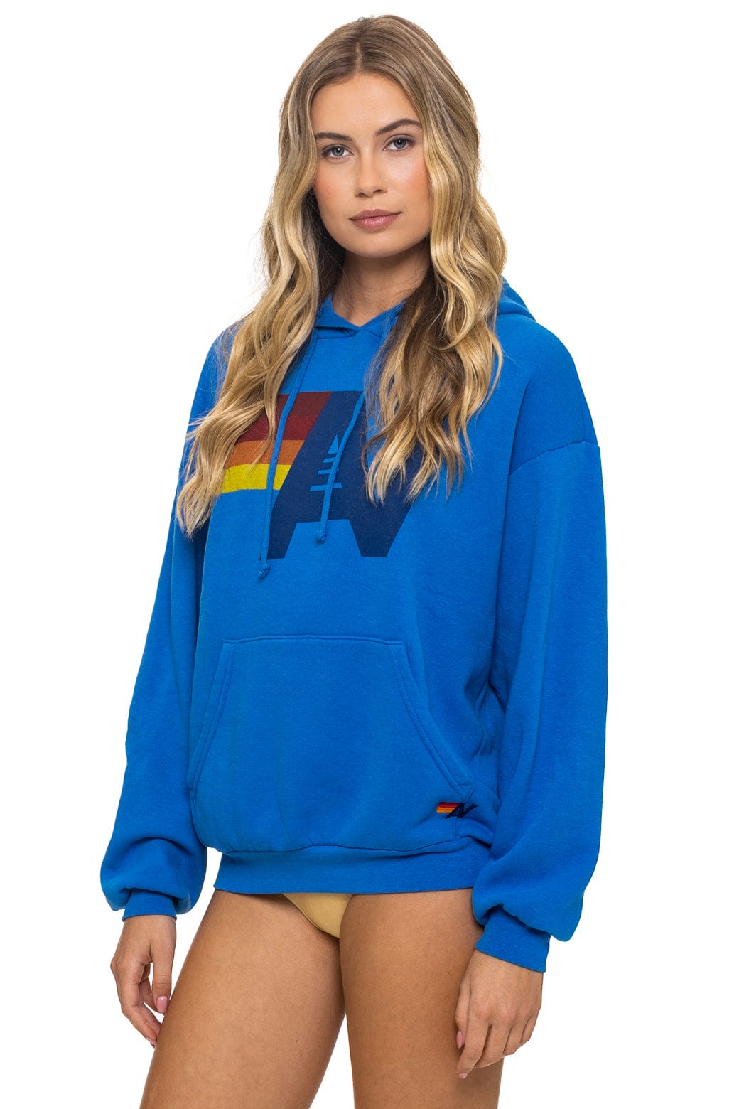 LOGO PULLOVER RELAXED HOODIE - ADVENTURE BLUE - Image 3
