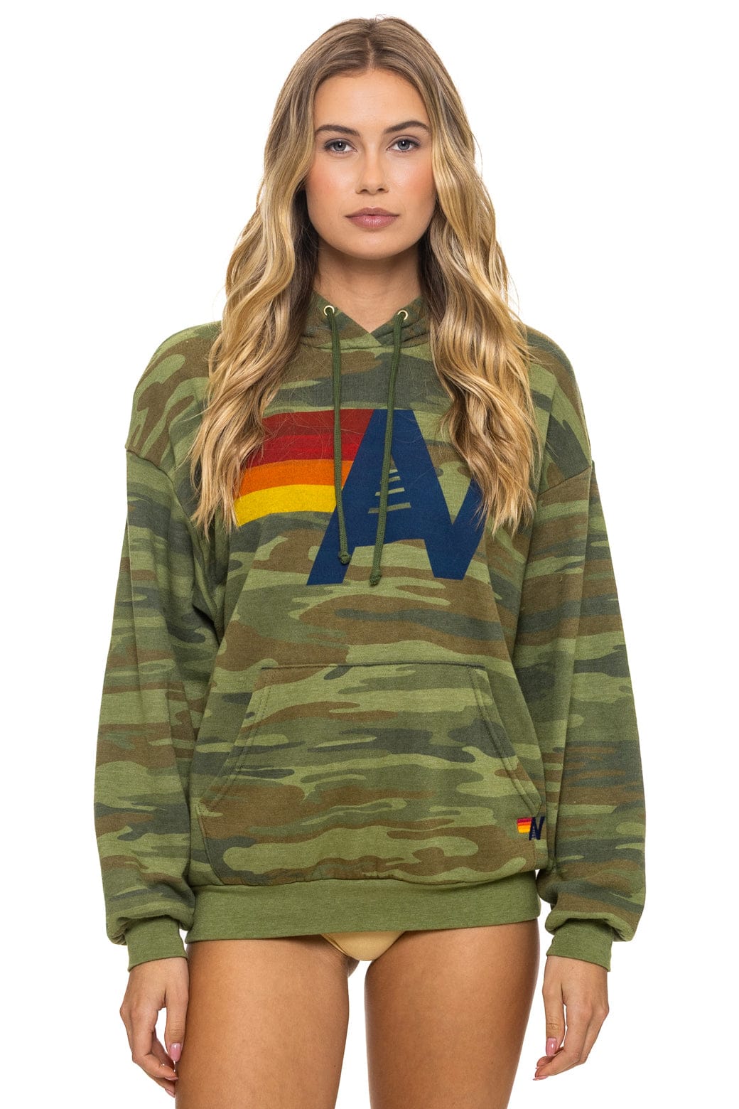 LOGO PULLOVER RELAXED HOODIE - CAMO - Image 5
