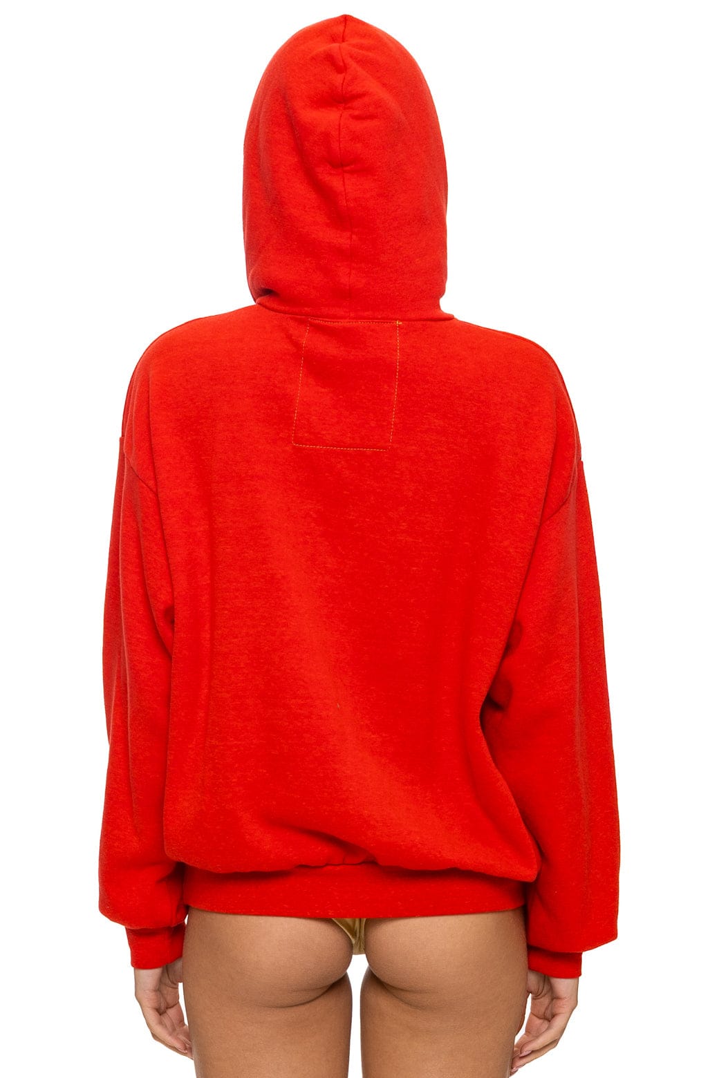 LOGO PULLOVER RELAXED HOODIE - RED - Image 7