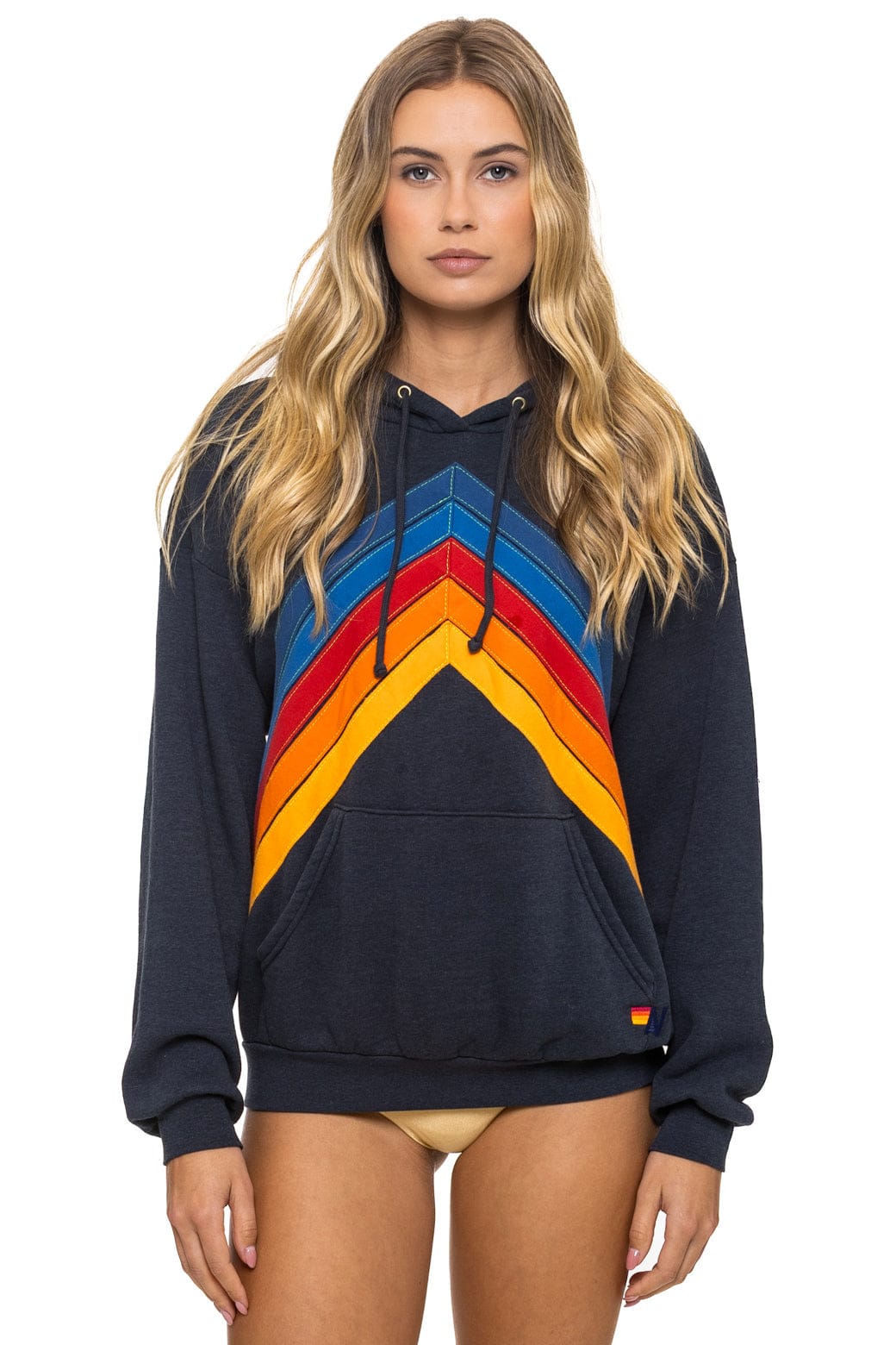 MOUNTAIN STITCH CHEVRON PULLOVER HOODIE RELAXED - CHARCOAL - Image 6