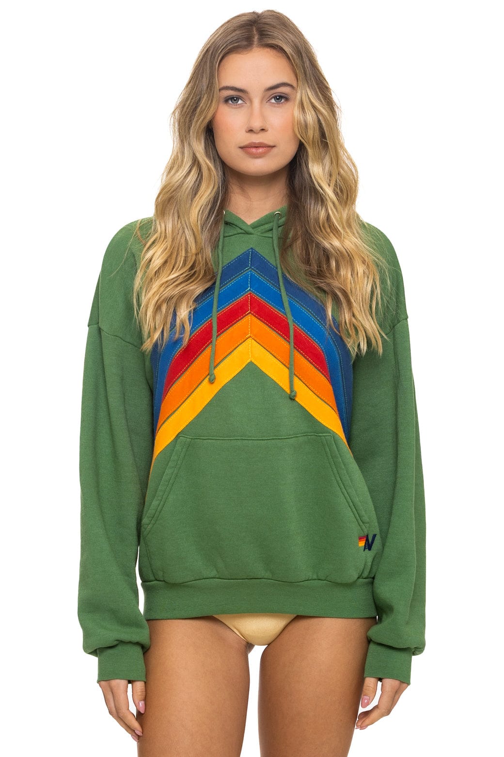 MOUNTAIN STITCH CHEVRON PULLOVER HOODIE RELAXED - PALM - Image 6