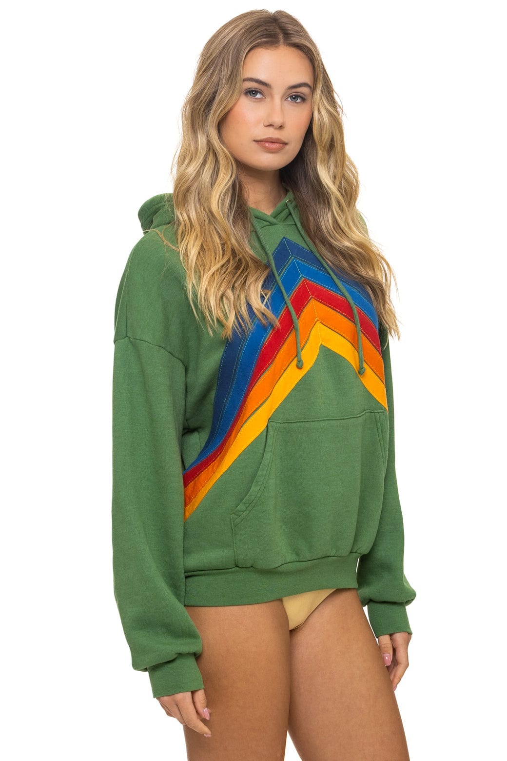 MOUNTAIN STITCH CHEVRON PULLOVER HOODIE RELAXED - PALM - Image 8