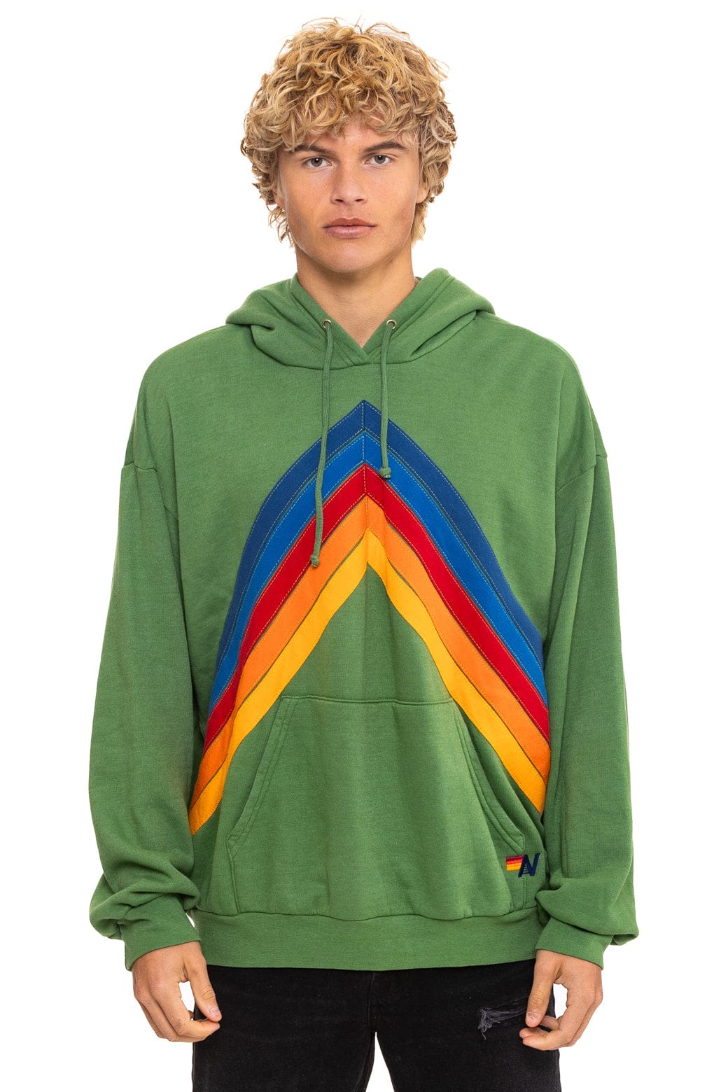 MOUNTAIN STITCH CHEVRON PULLOVER HOODIE RELAXED - PALM - Image 7