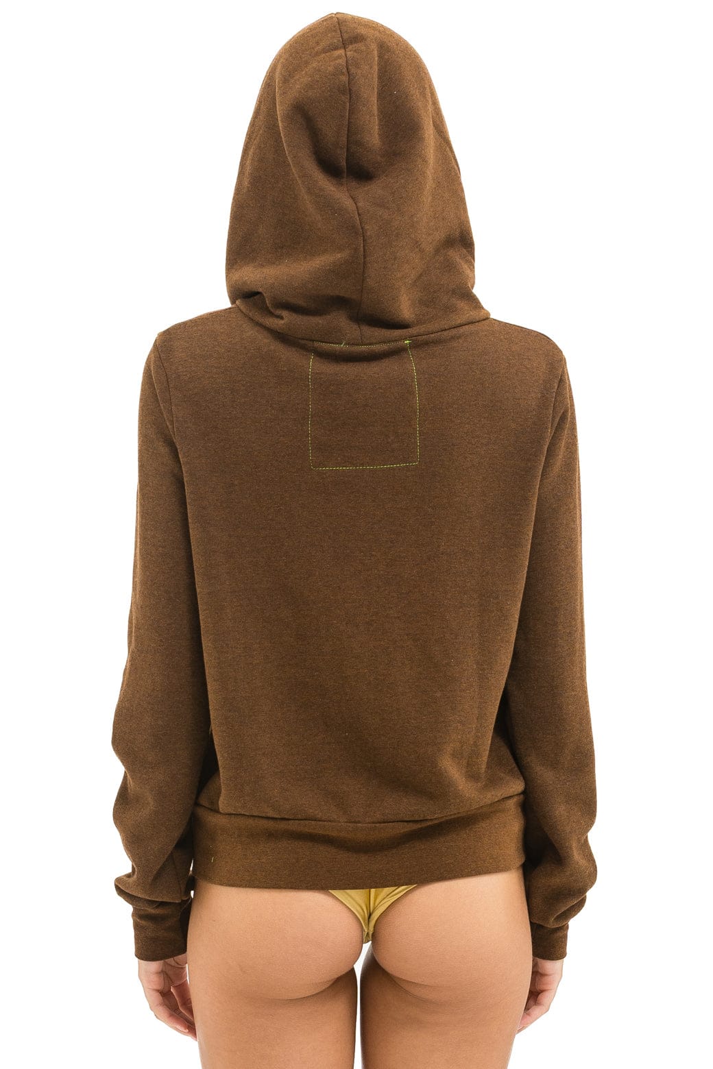 5 STRIPE HOODIE - CHOCOLATE // WHITE NEON - Image 9