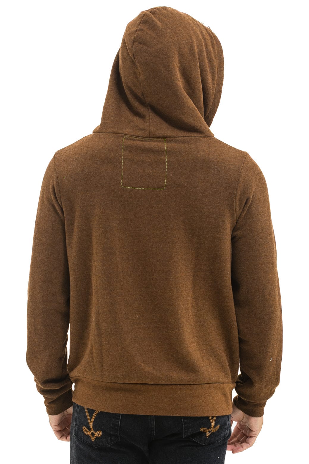 5 STRIPE HOODIE - CHOCOLATE // WHITE NEON - Image 10