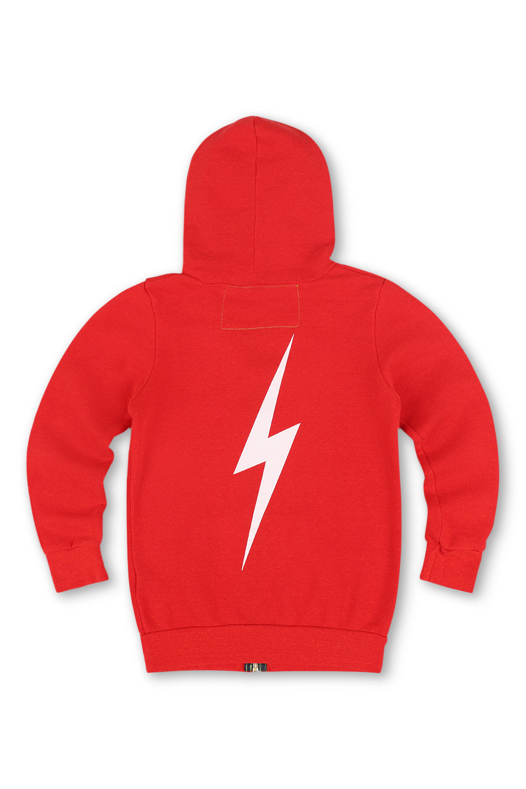 KIDS BOLT PRINT ZIP HOODIE - RED - Image 2